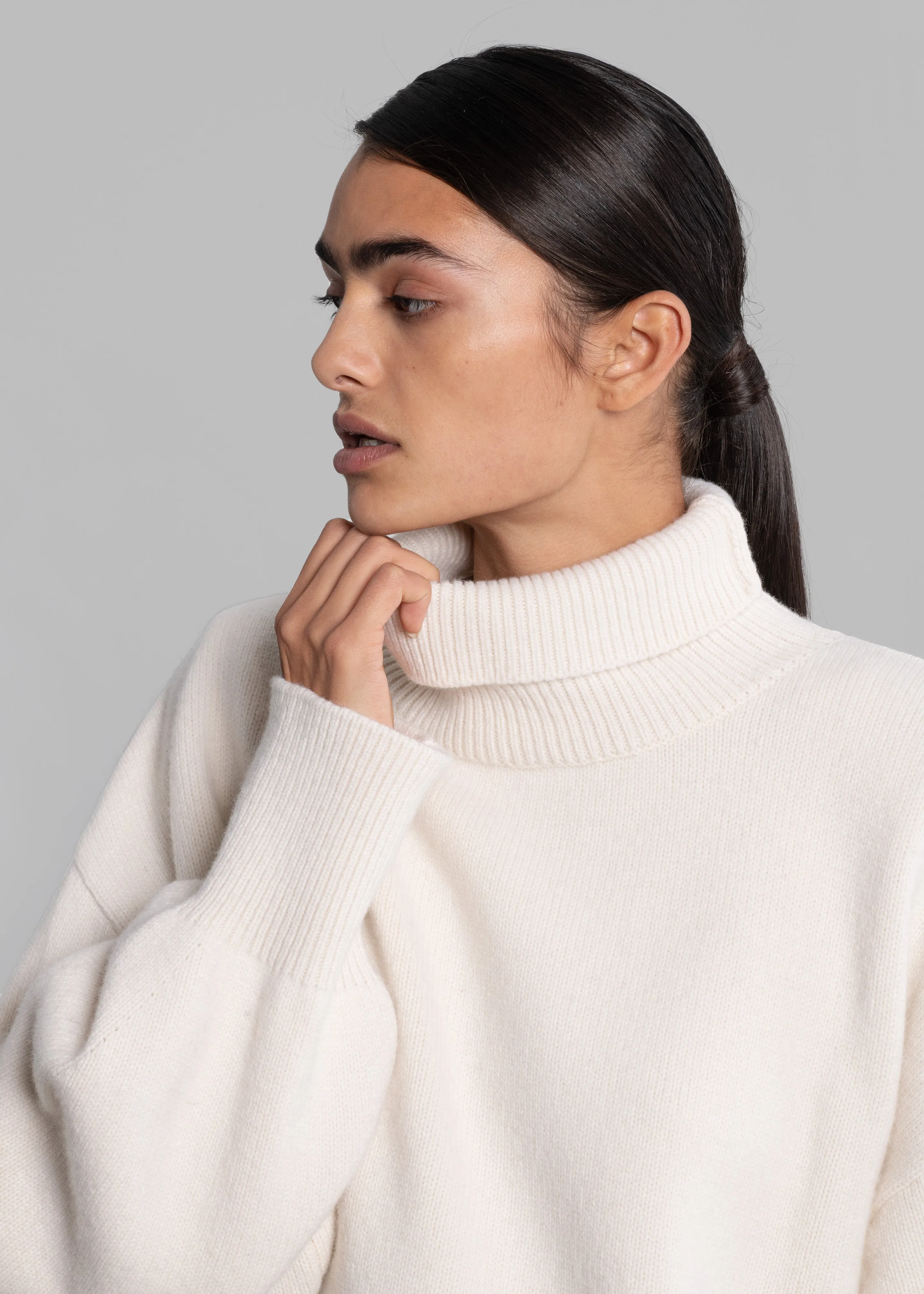Harvy Turtleneck Sweater - Cream sold by Frankie Shop product image thumbnail 4