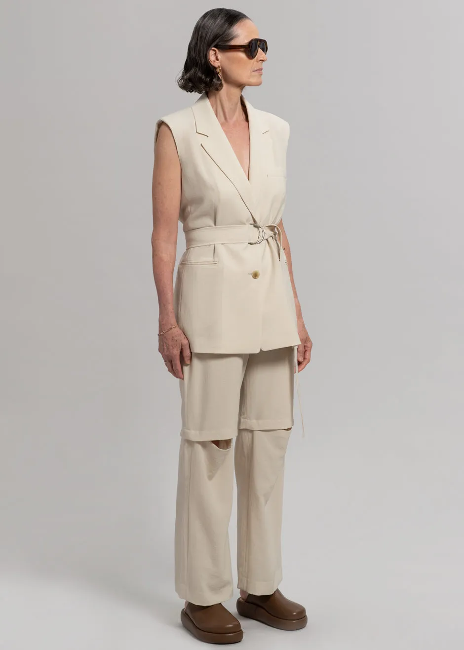 Hani Slit Pants - Beige sold by Frankie Shop