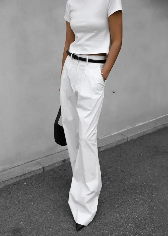 Jayden Wide Pants - White sold by Frankie Shop