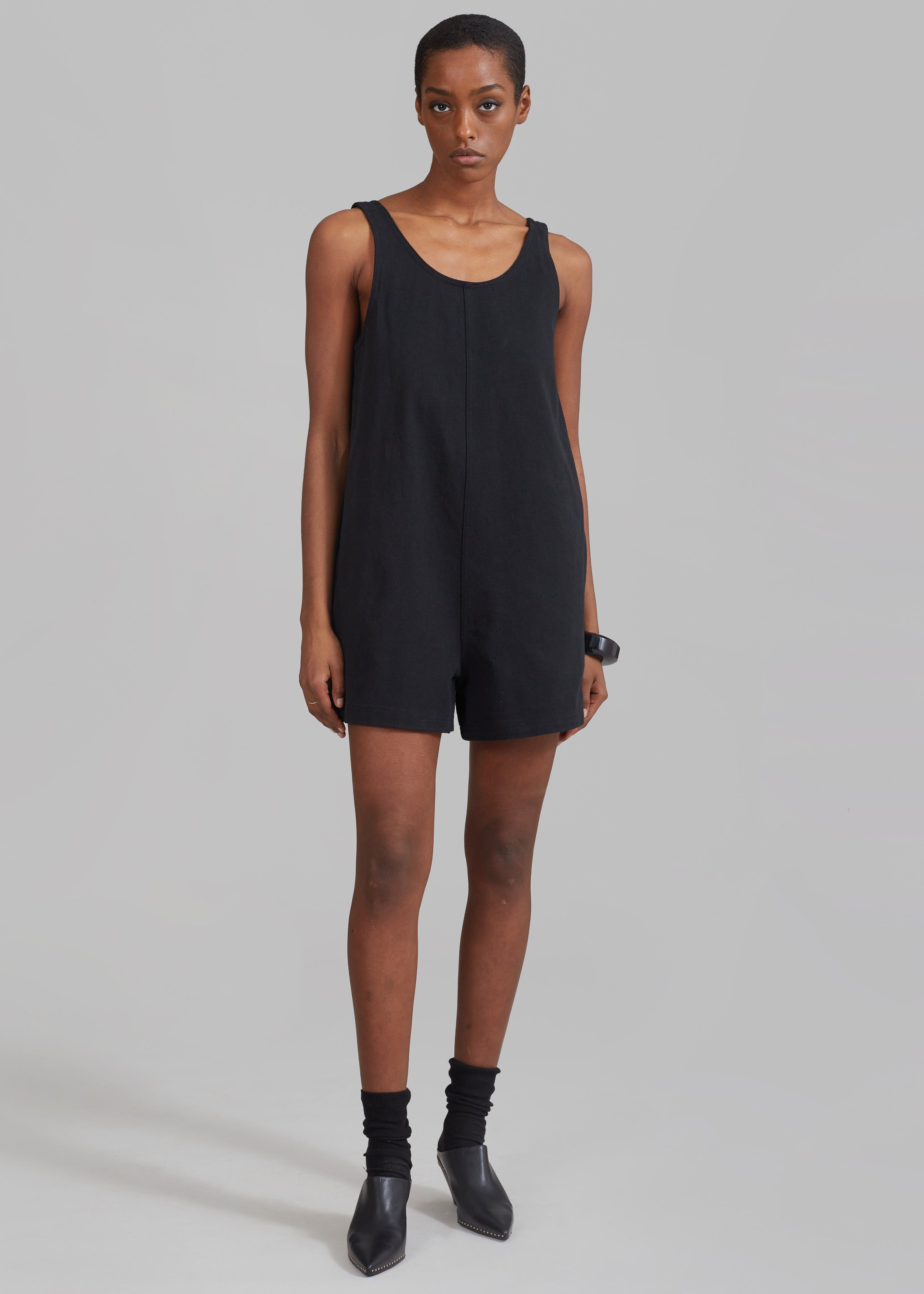 Claris Twill Romper - Black sold by Frankie Shop product image thumbnail 4