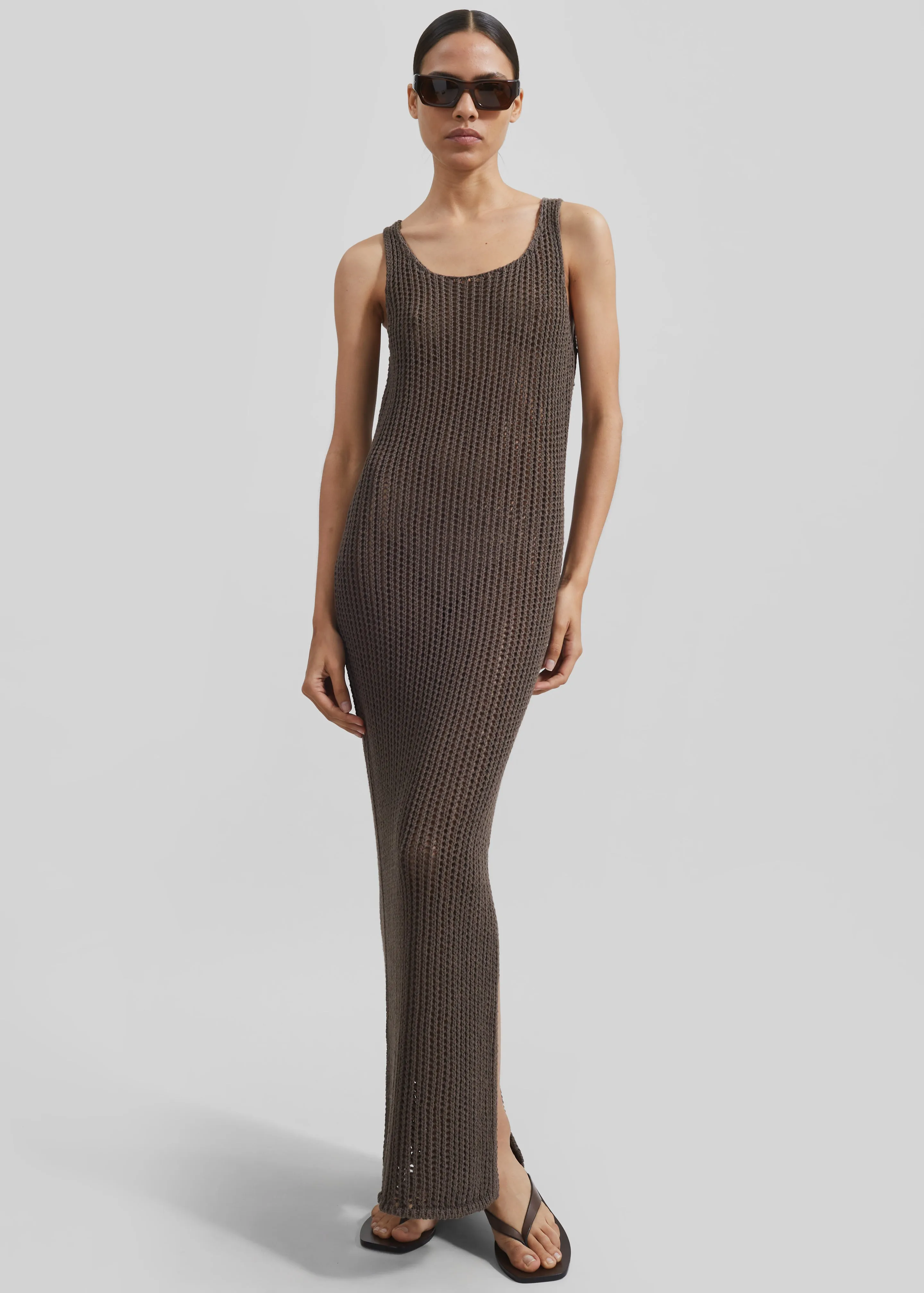 Adrienna Crochet Maxi Dress - Brown sold by Frankie Shop product image thumbnail 4