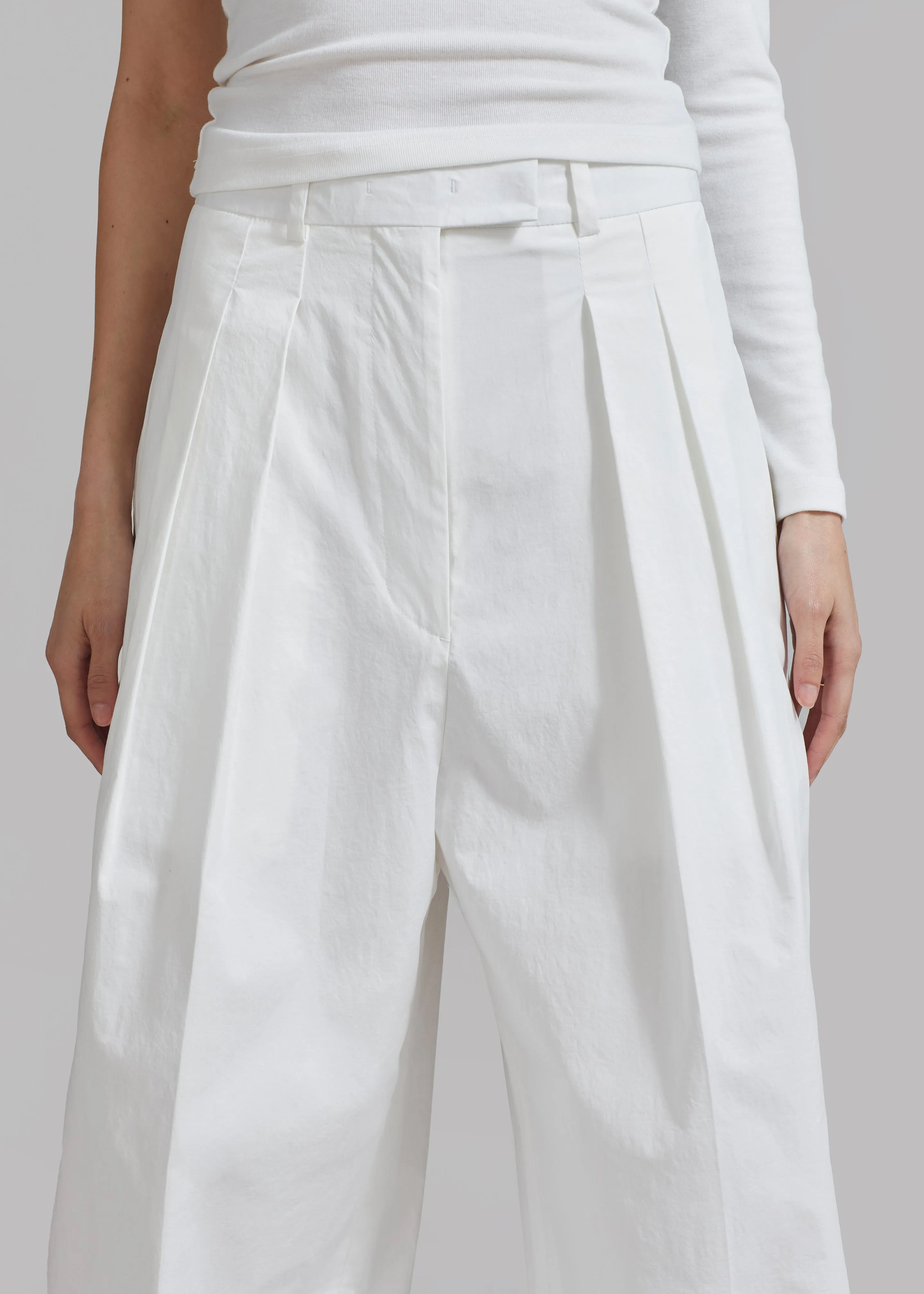 Jayden Wide Pants - White sold by Frankie Shop product image thumbnail 4