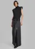 Nadia Thin Padded Sleeveless Turtleneck - Charcoal sold by Frankie Shop