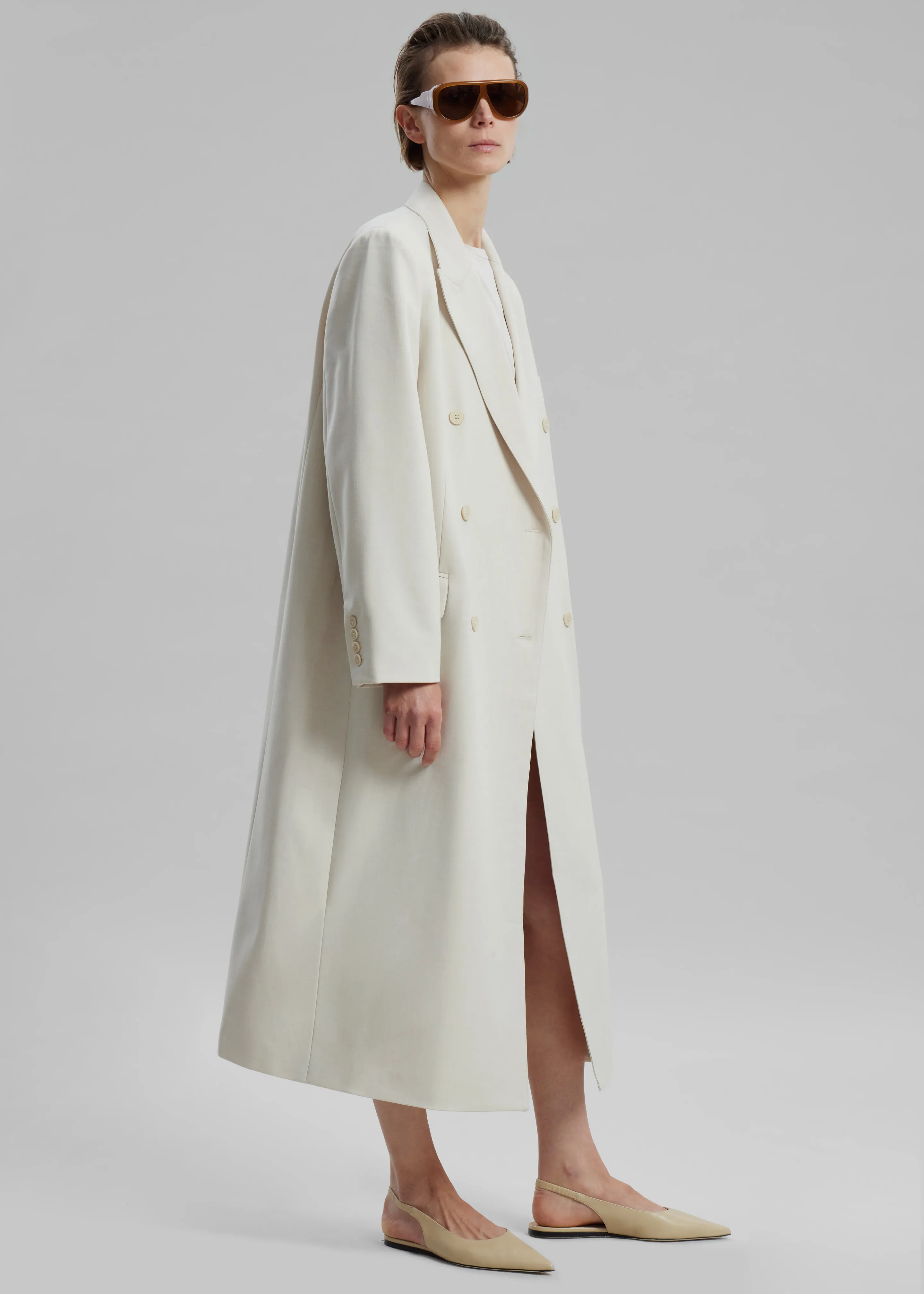 Dex Double Breasted Coat - Beige sold by Frankie Shop product image thumbnail 5