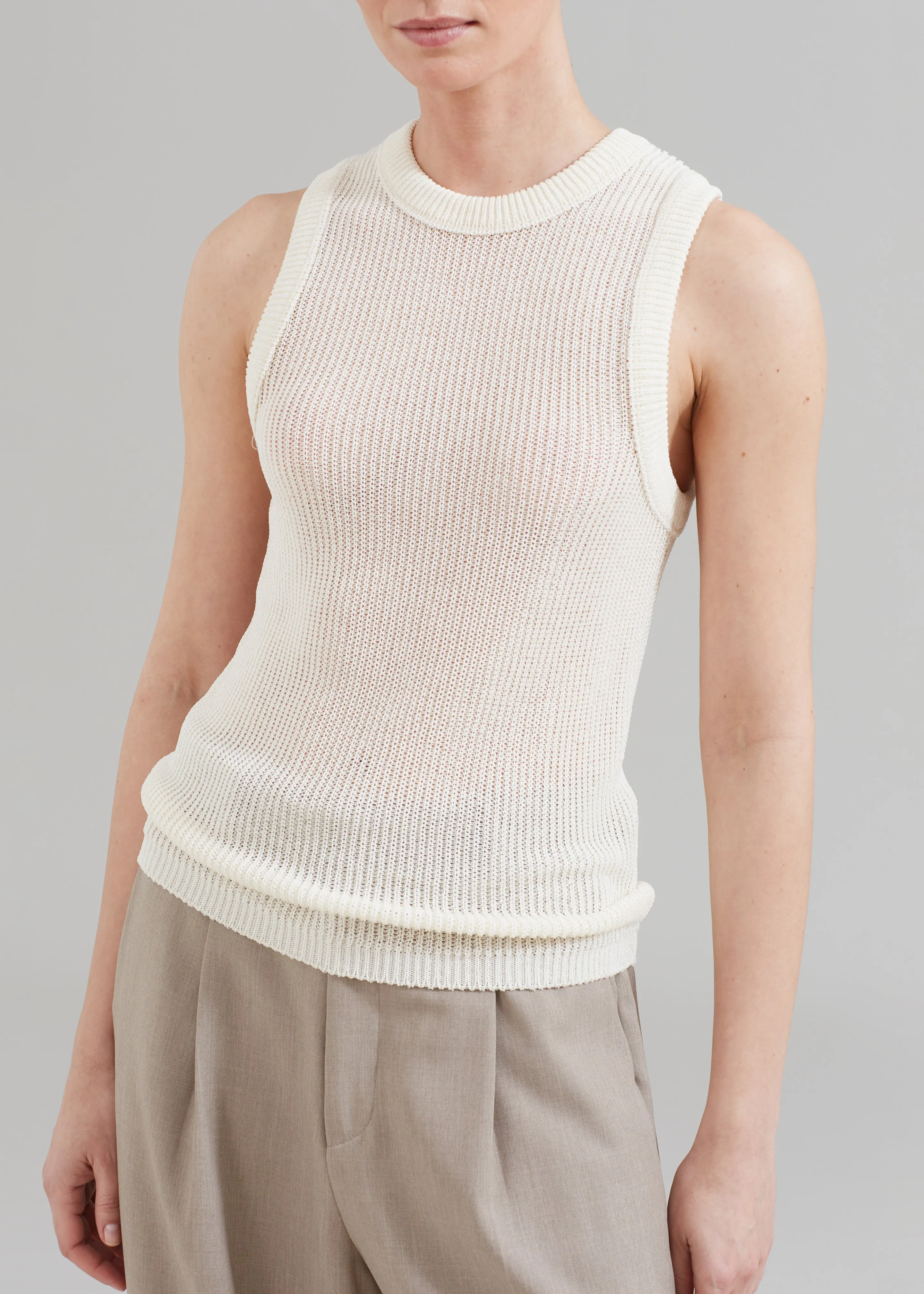 Low Classic Resort Sleeveless Top - Cream sold by Frankie Shop product image thumbnail 4