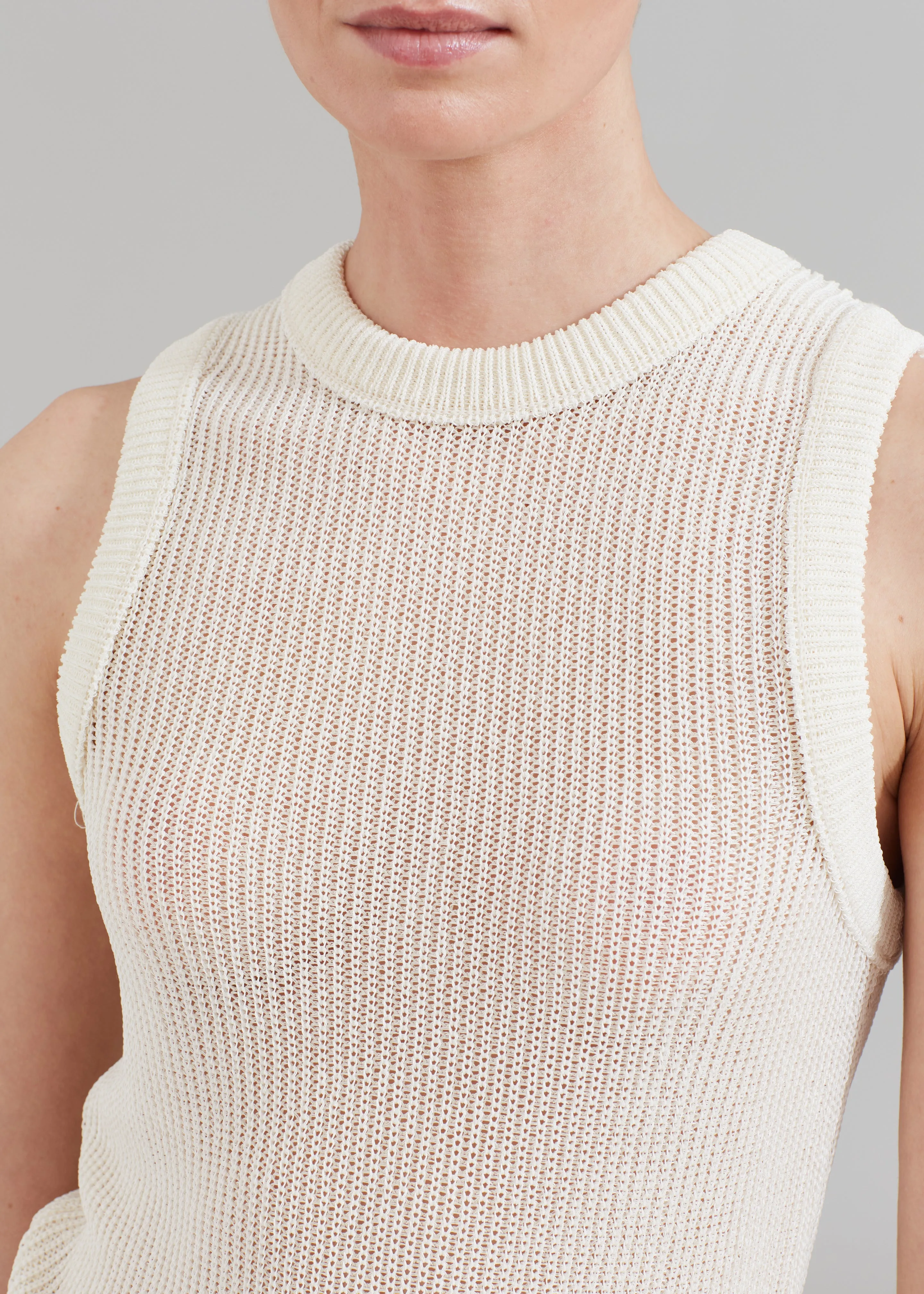 Low Classic Resort Sleeveless Top - Cream sold by Frankie Shop product image thumbnail 3