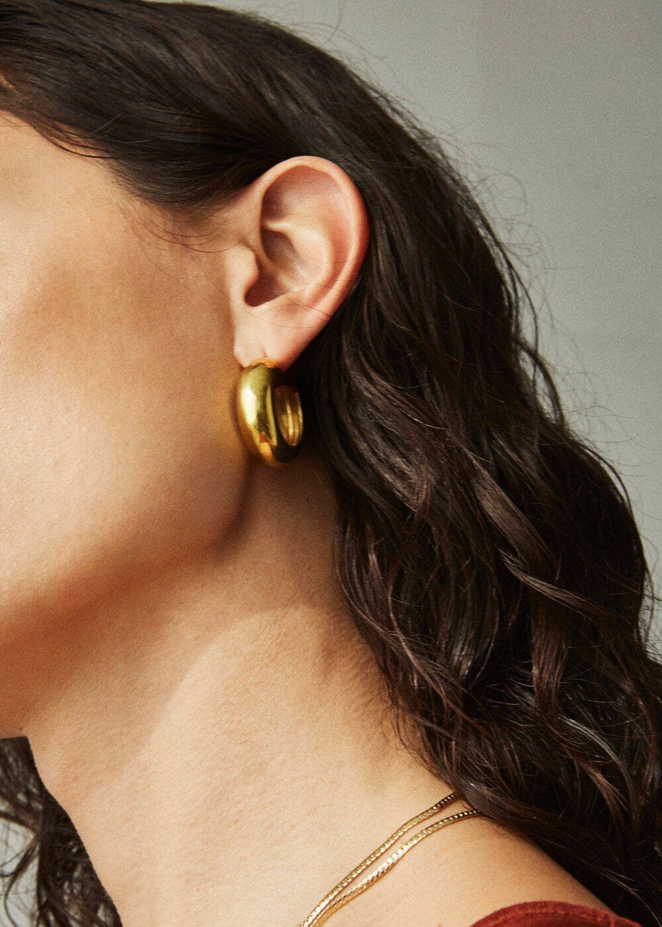 Laura Lombardi Cusp Hoops - Gold sold by Frankie Shop product image thumbnail 4
