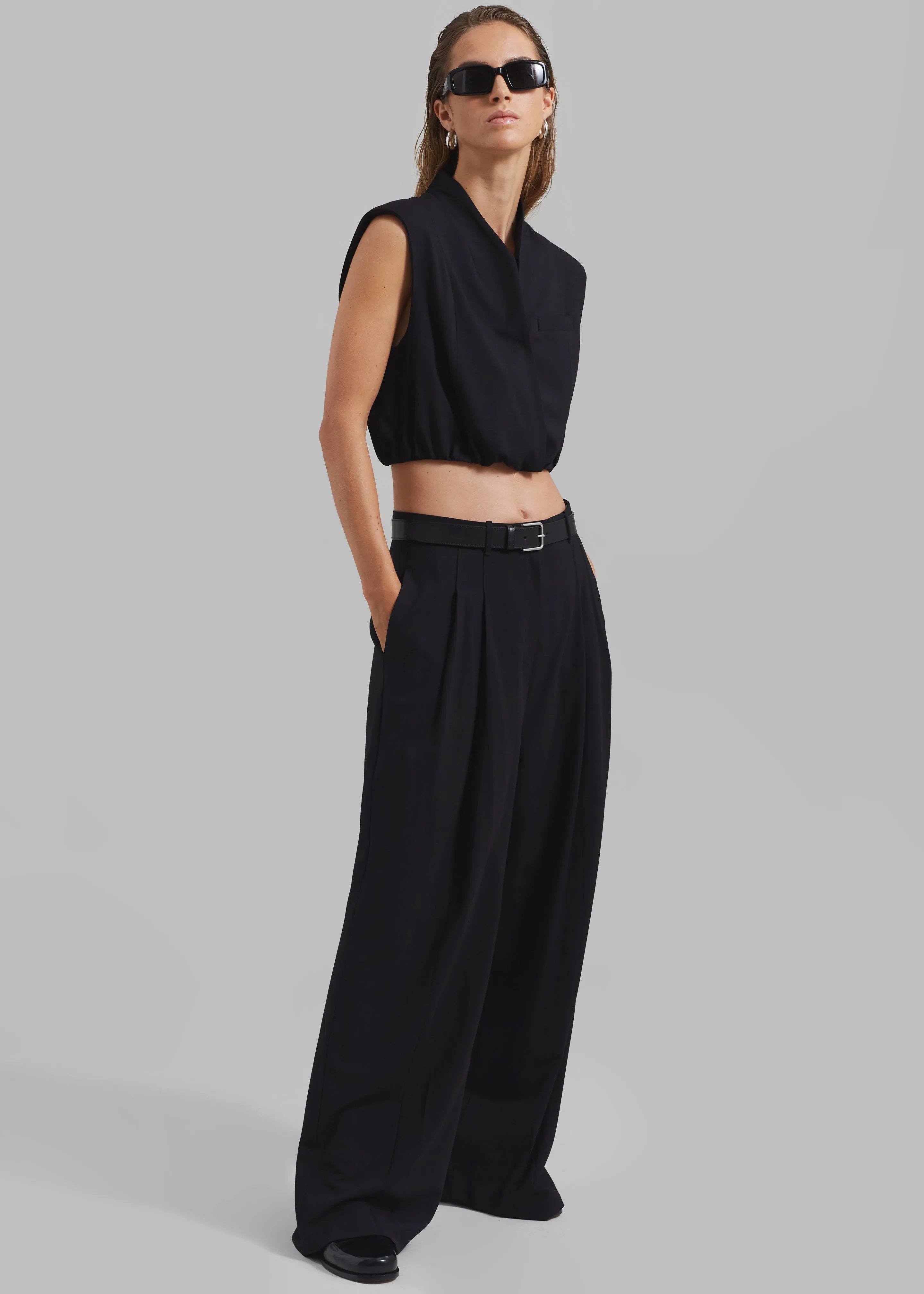 Lilly Pleated Trousers - Black sold by Frankie Shop product image thumbnail 4