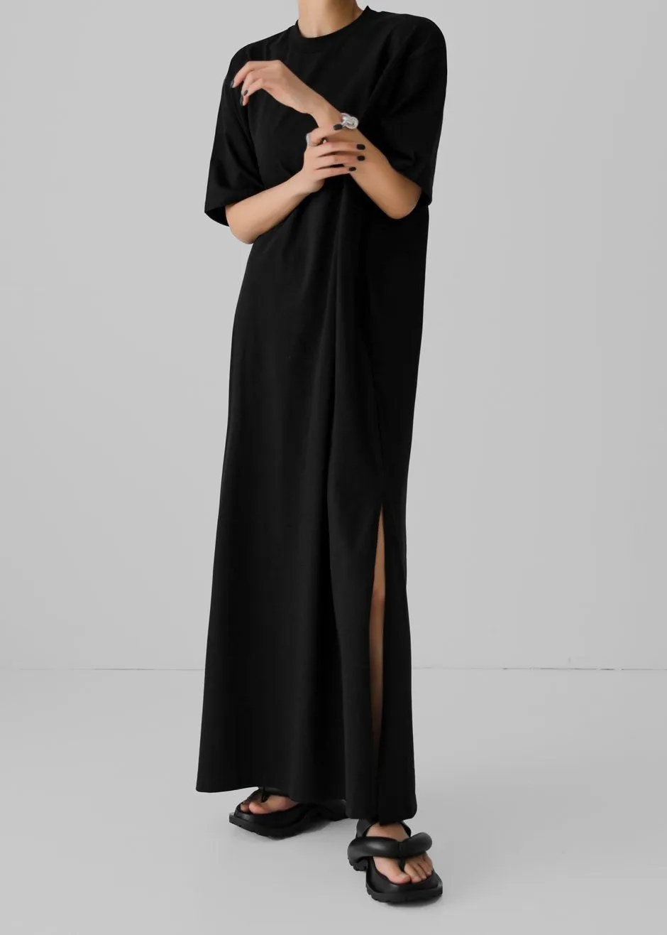 Lou Oversized Tee Dress - Black sold by Frankie Shop