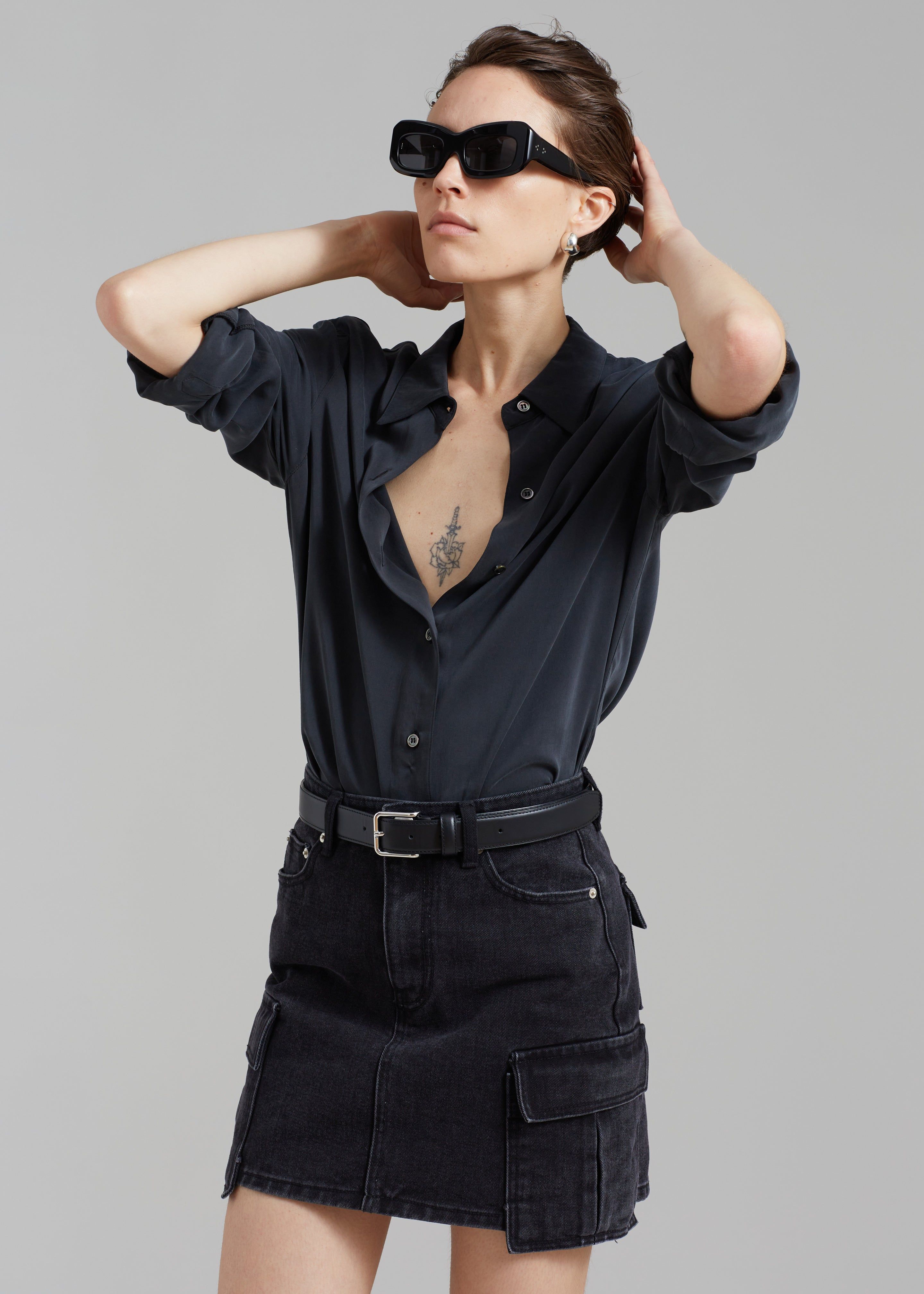 Taylor Denim Cargo Skirt - Faded Black Wash sold by Frankie Shop product image thumbnail 5