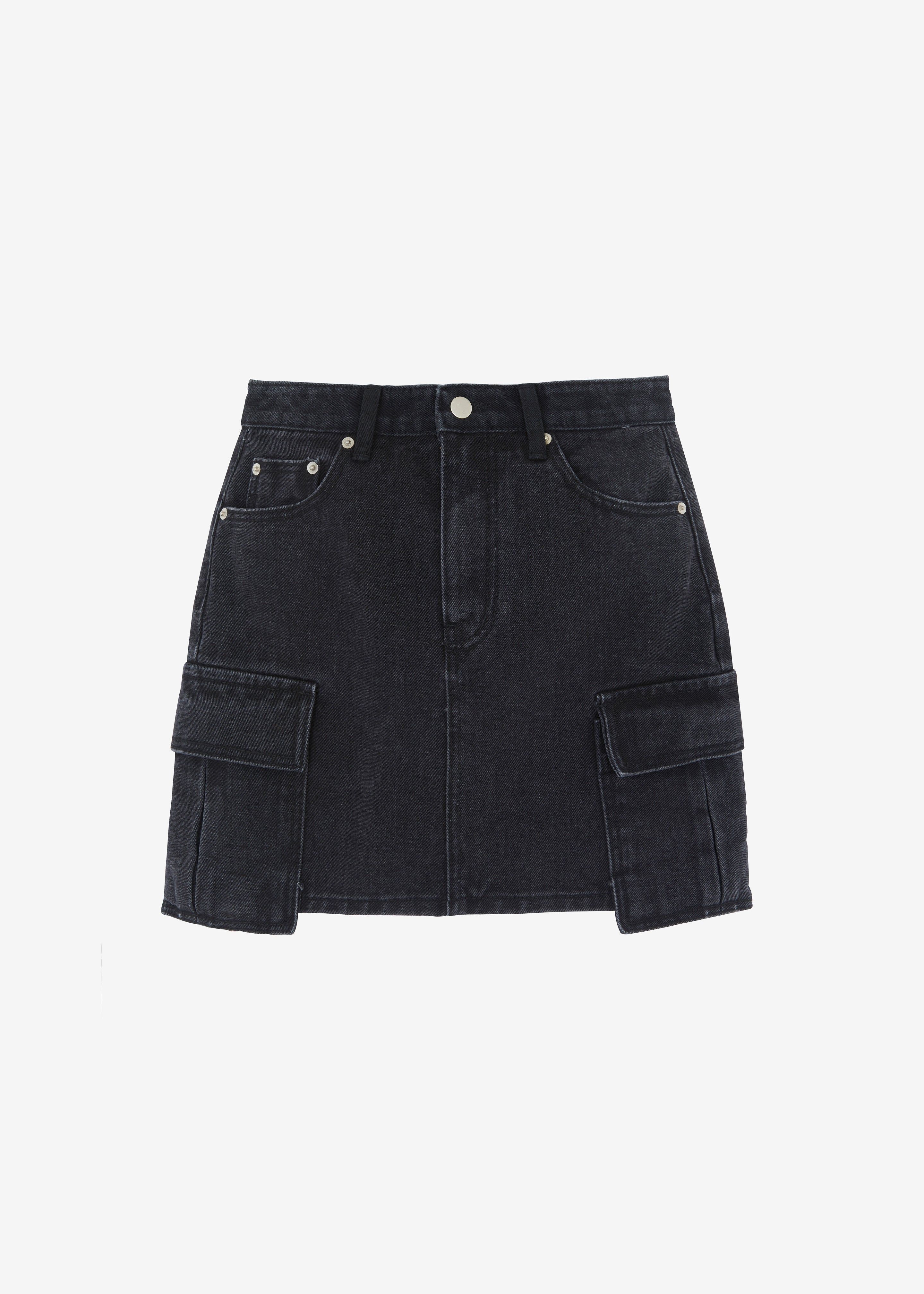 Taylor Denim Cargo Skirt - Faded Black Wash sold by Frankie Shop product image thumbnail 8