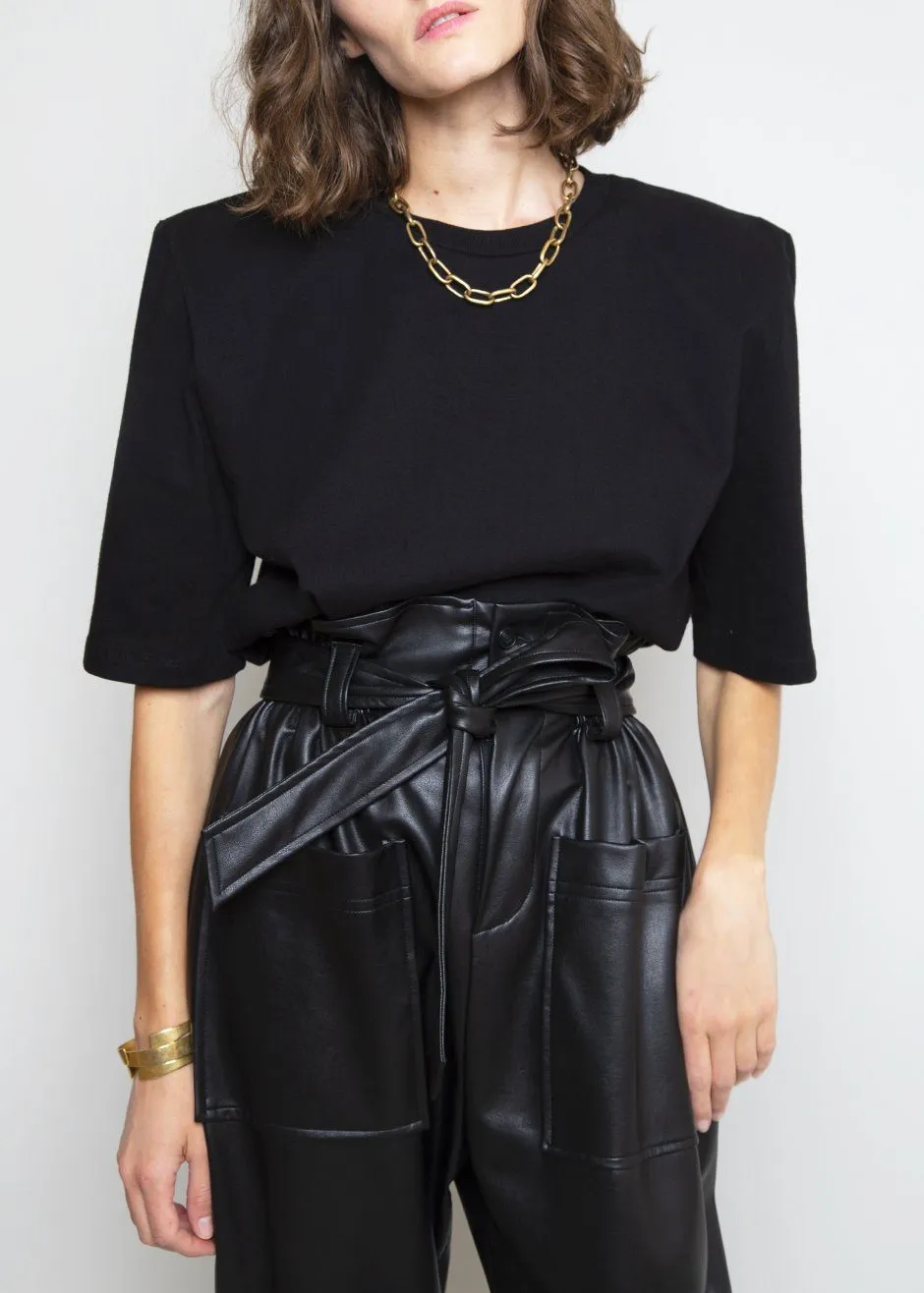 Carrington Padded Shoulder Tee - Black sold by Frankie Shop product image thumbnail 4