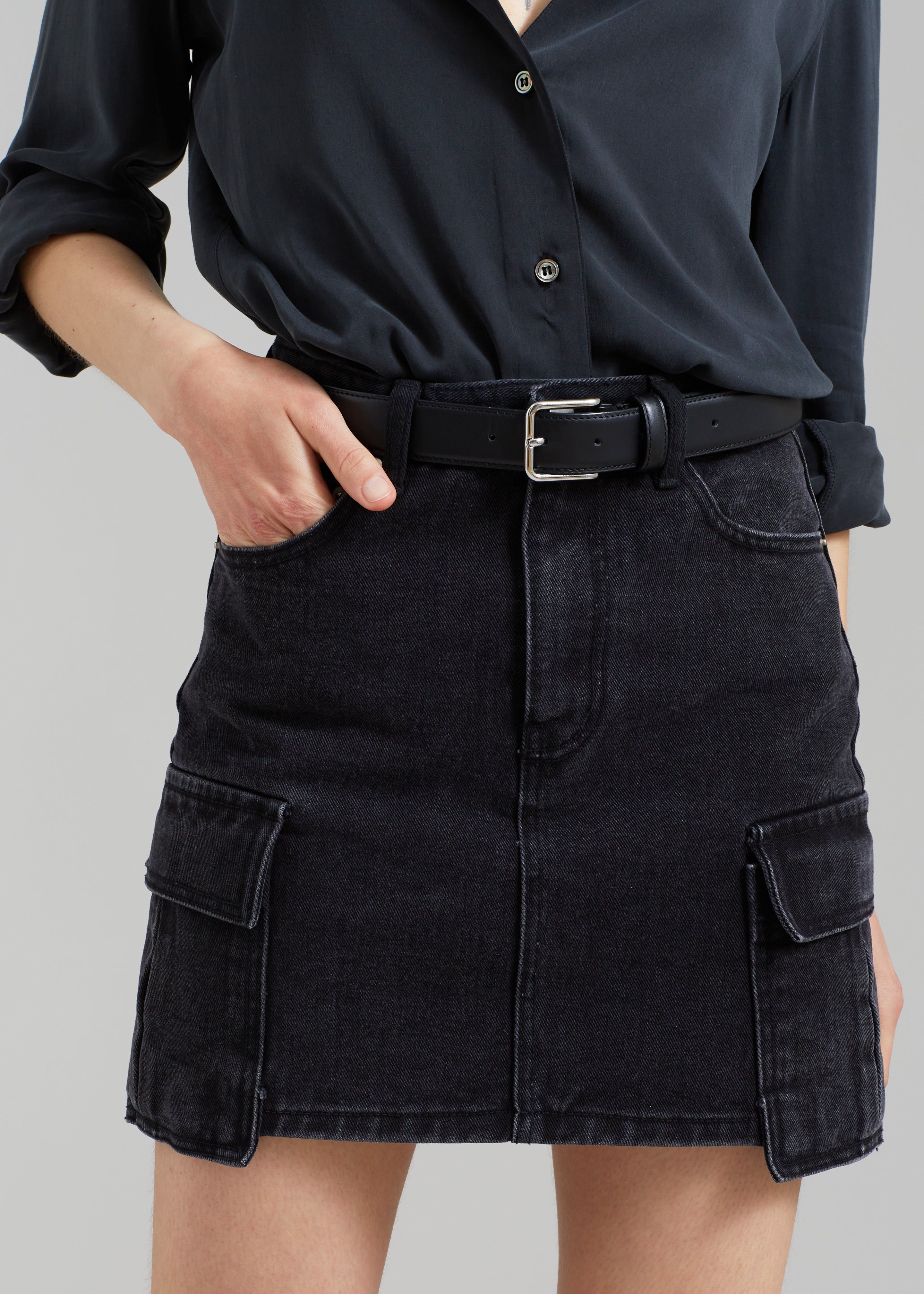 Taylor Denim Cargo Skirt - Faded Black Wash sold by Frankie Shop product image thumbnail 6