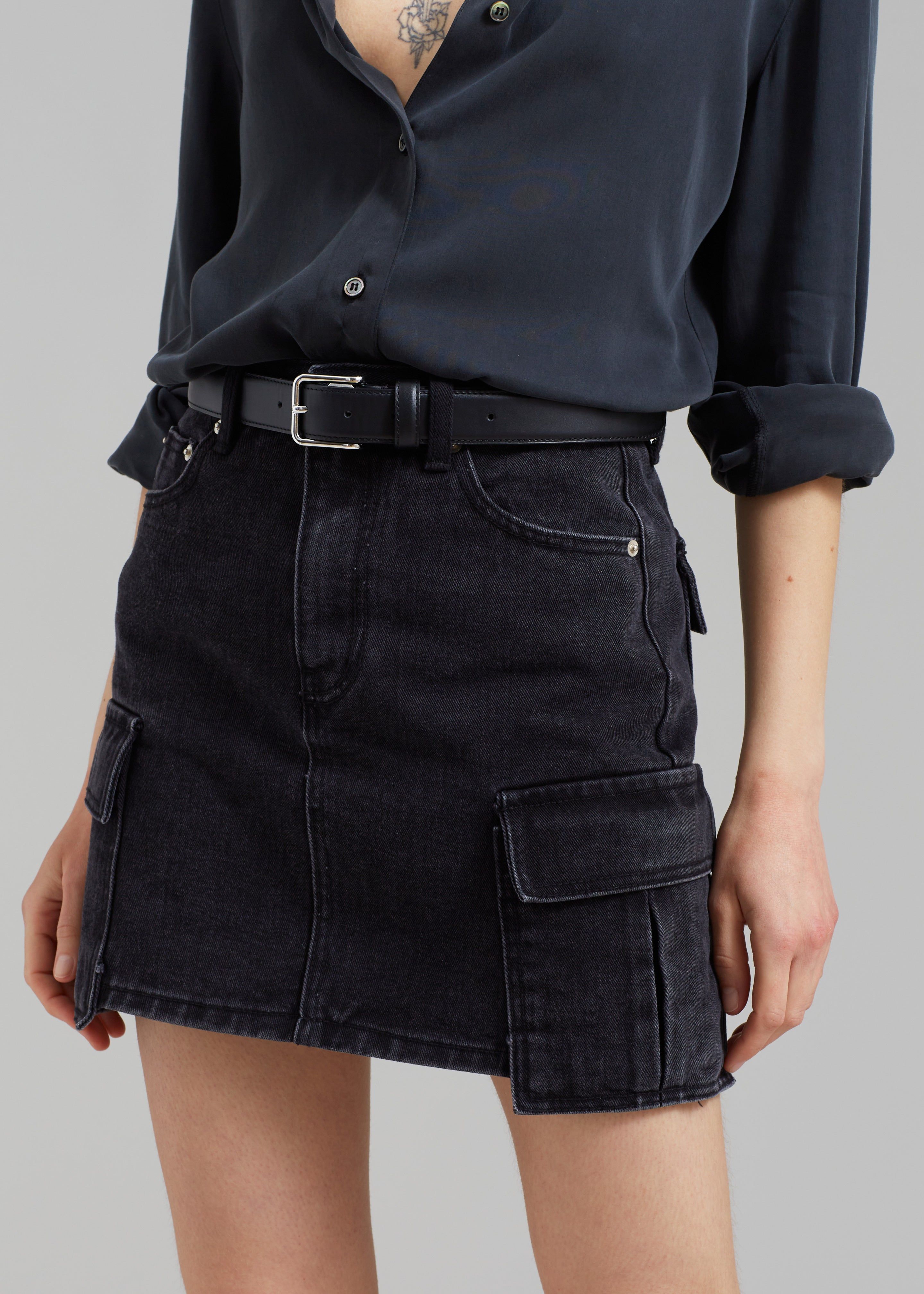 Taylor Denim Cargo Skirt - Faded Black Wash sold by Frankie Shop product image thumbnail 3