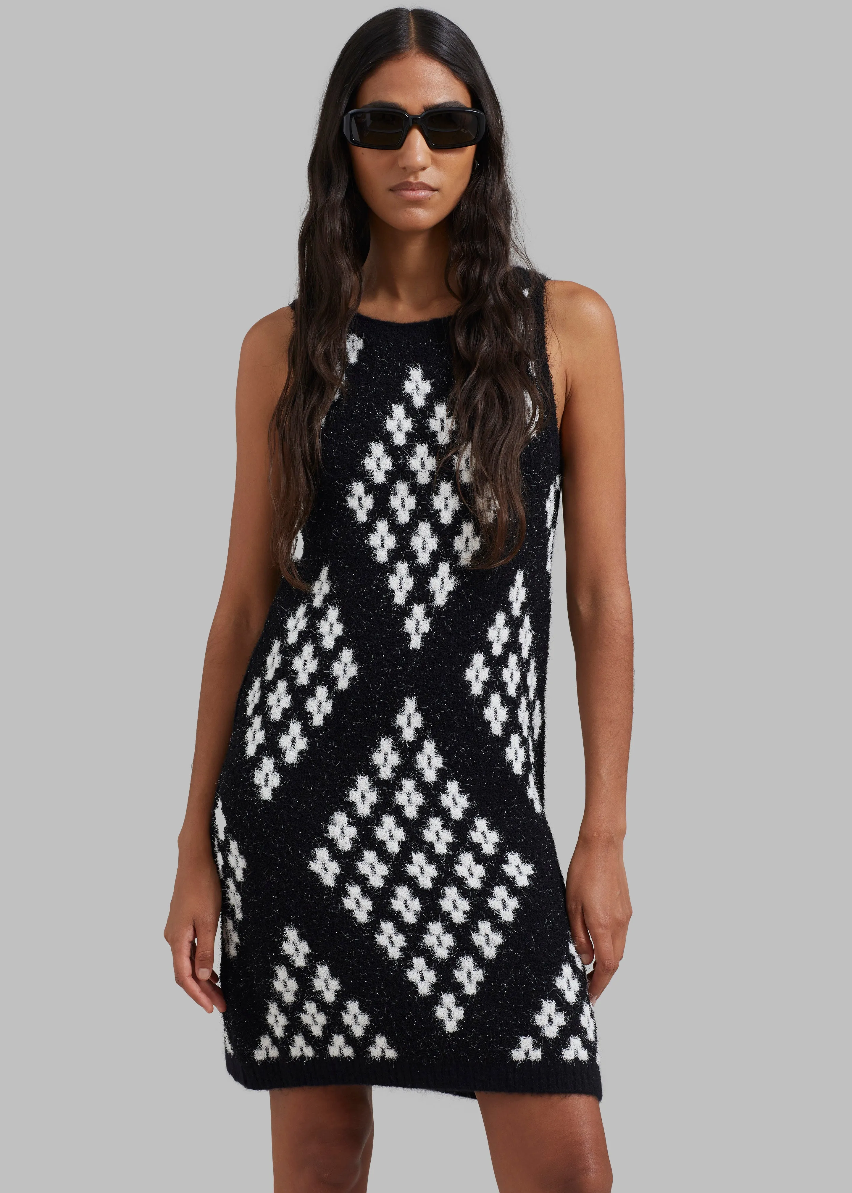 3.1 Phillip Lim Argyle Jacquard Sleeveless Mini Dress - Black Multi sold by Frankie Shop product image thumbnail 4