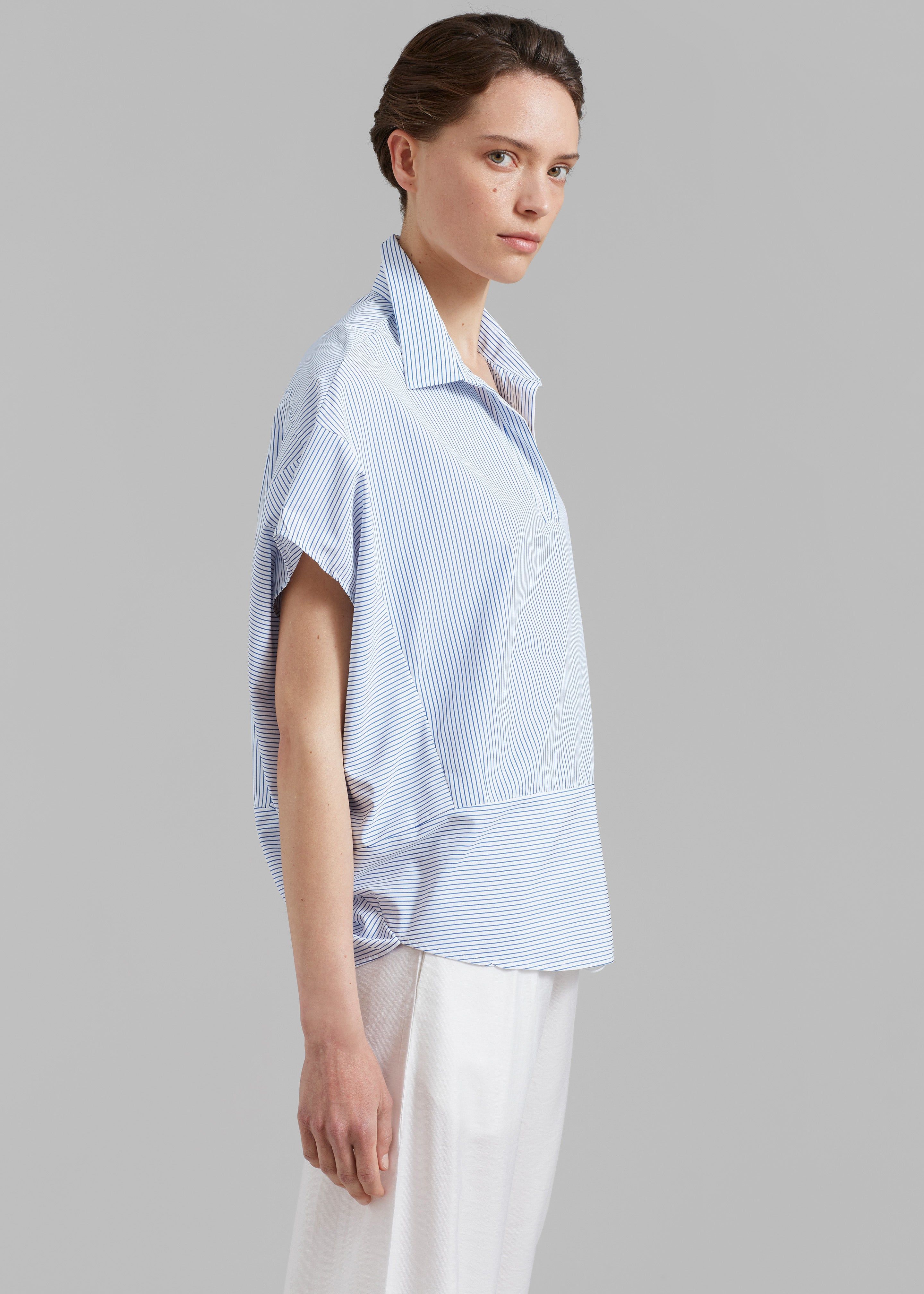 Flora Dolman Shirt - Blue Stripe sold by Frankie Shop product image thumbnail 8