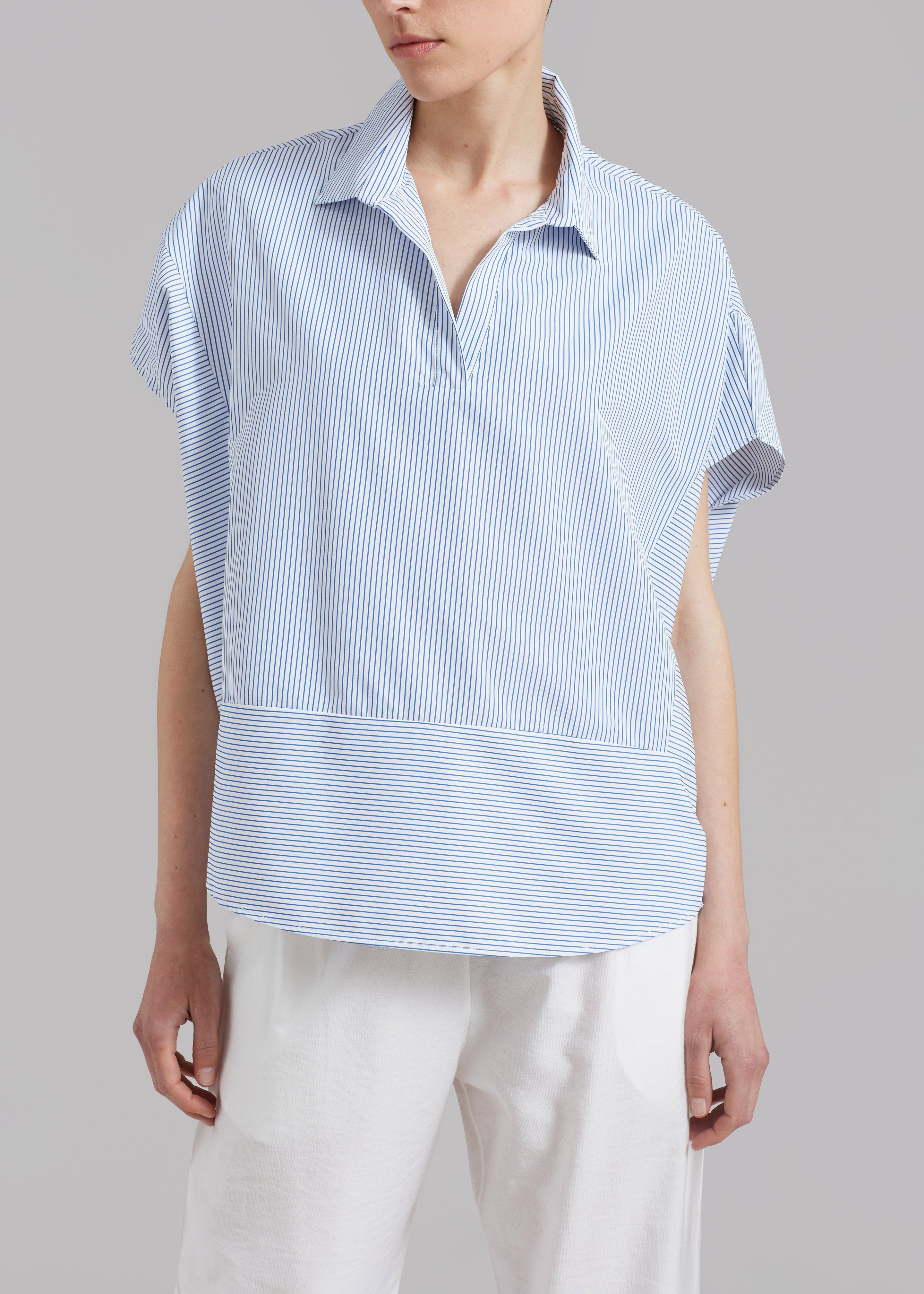 Flora Dolman Shirt - Blue Stripe sold by Frankie Shop product image thumbnail 2