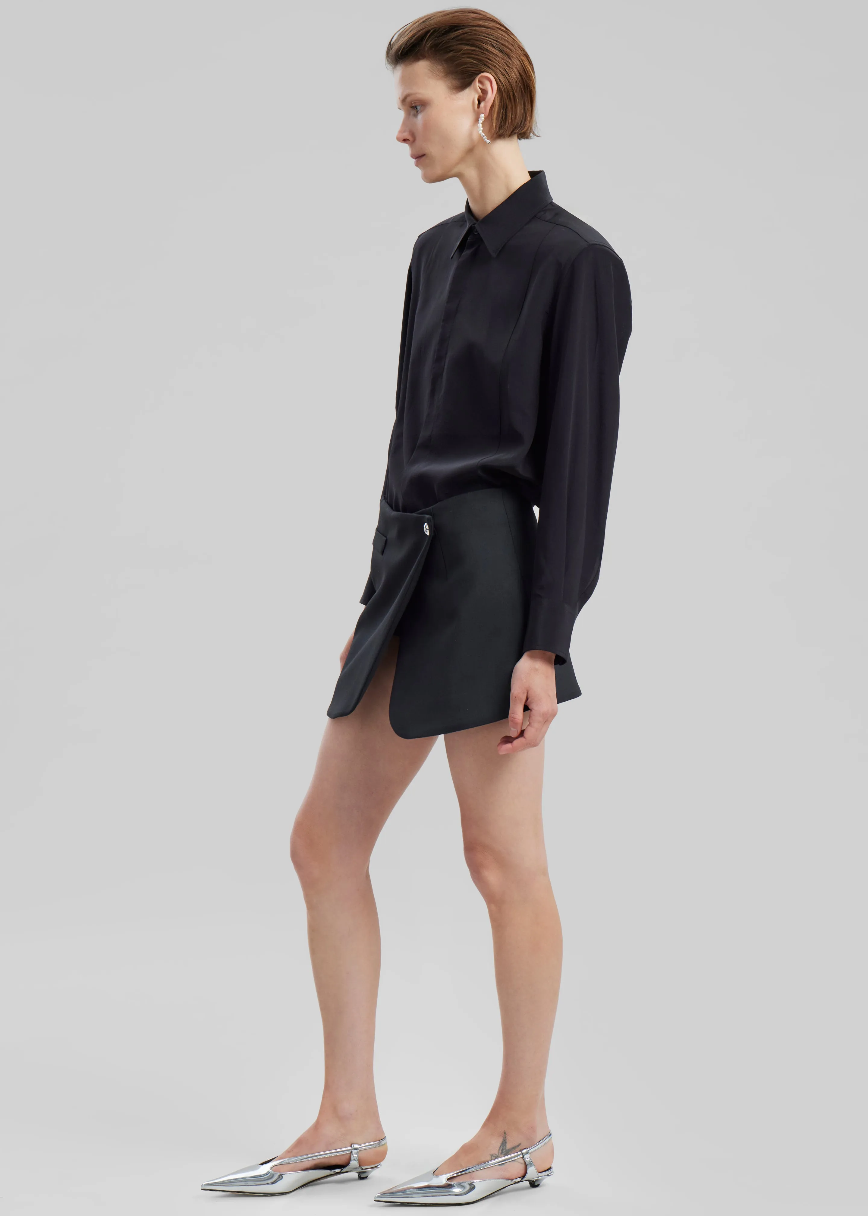 Coperni Tailored Mini Skirt - Black sold by Frankie Shop product image thumbnail 3