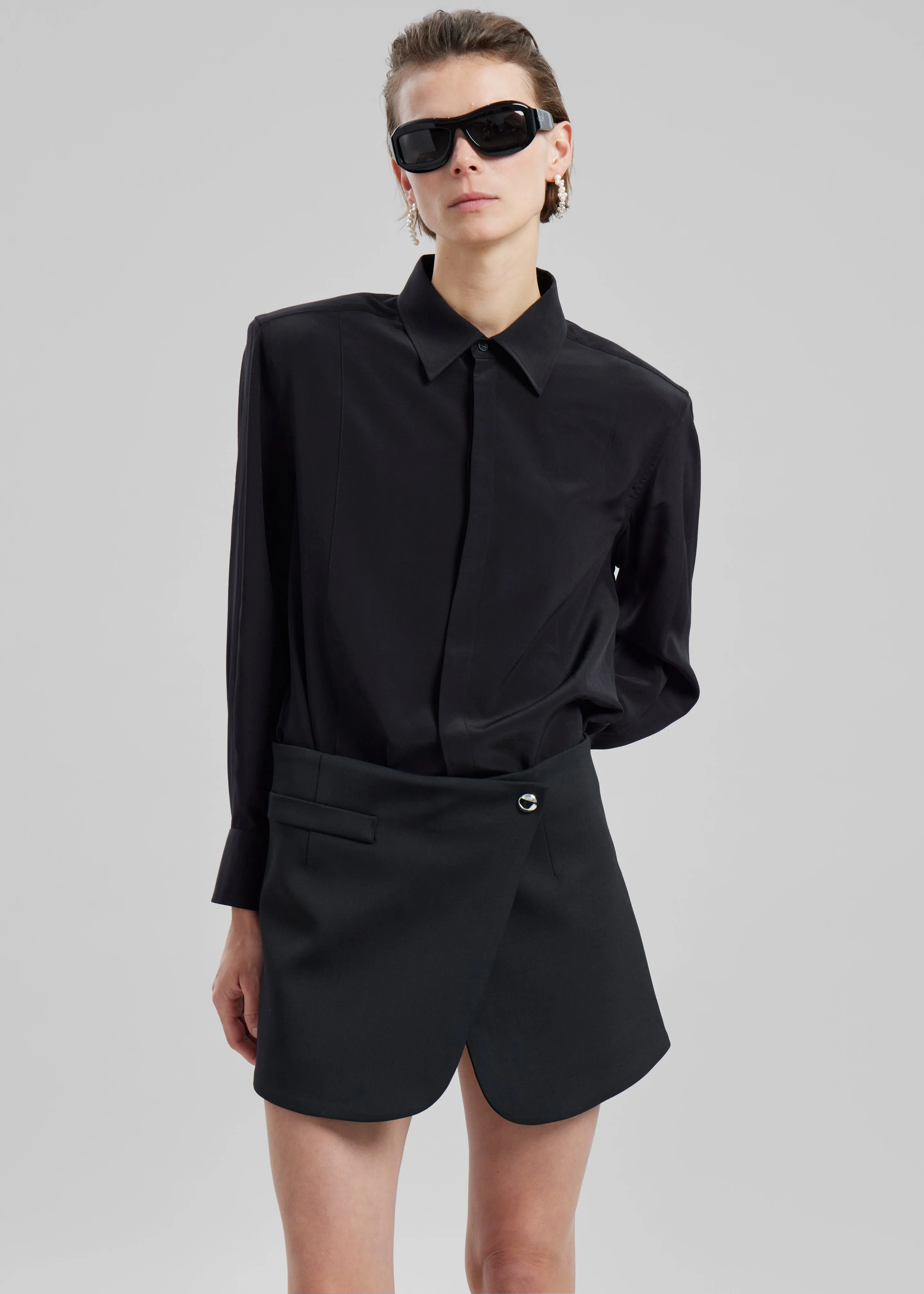 Coperni Tailored Mini Skirt - Black sold by Frankie Shop