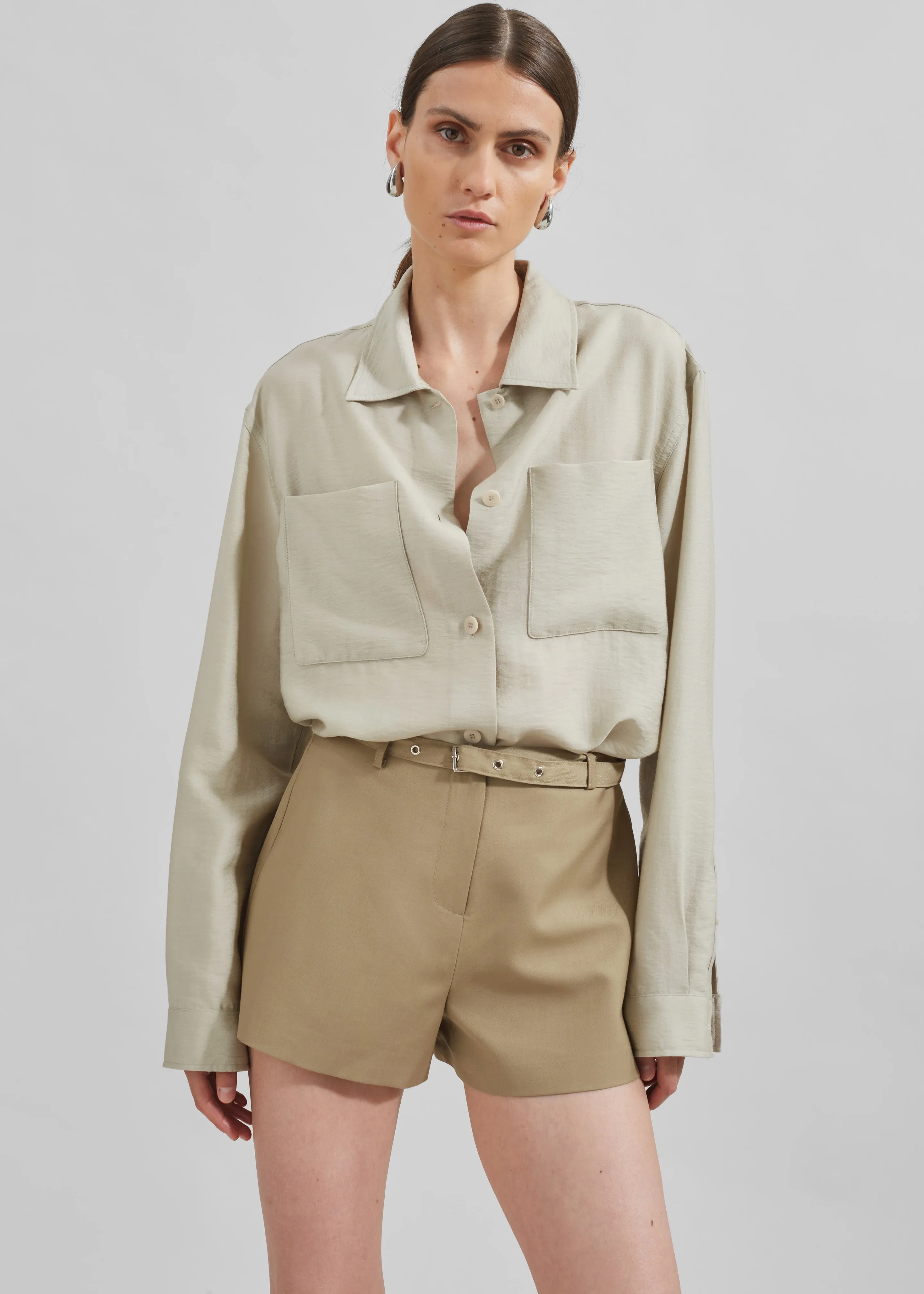 Alynn Mini Shorts - Khaki sold by Frankie Shop product image thumbnail 5