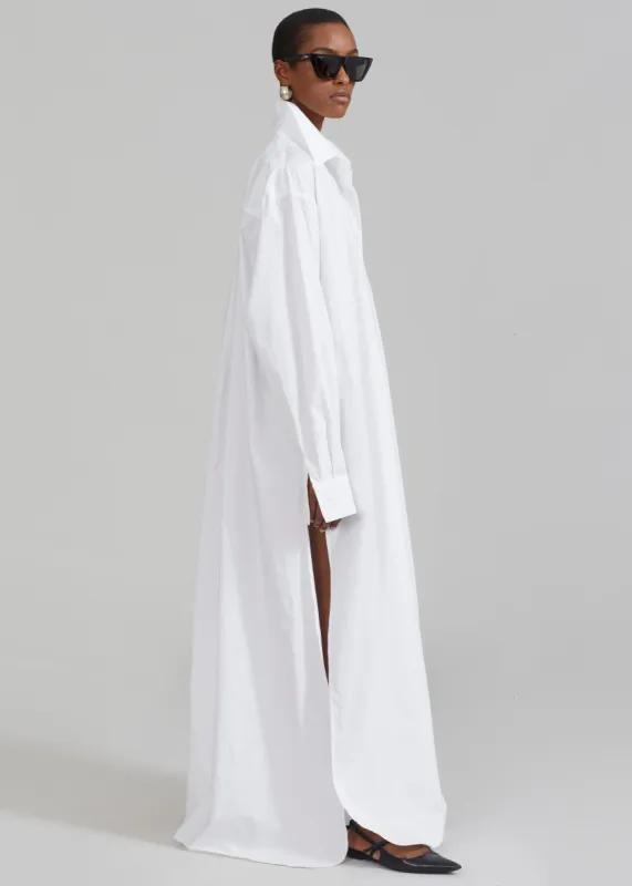 Avery Shirt Dress - White sold by Frankie Shop