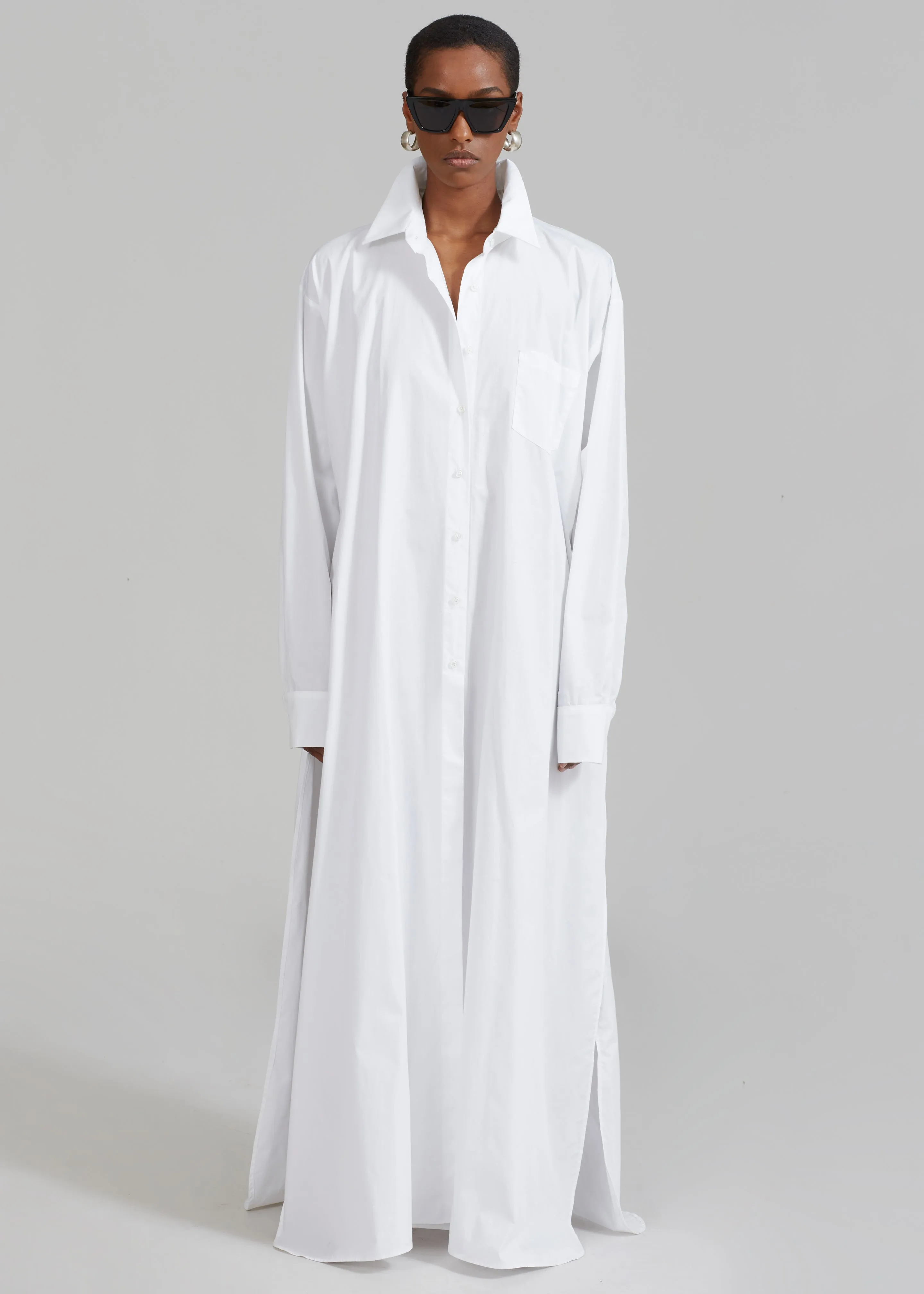 Avery Shirt Dress - White sold by Frankie Shop product image thumbnail 2
