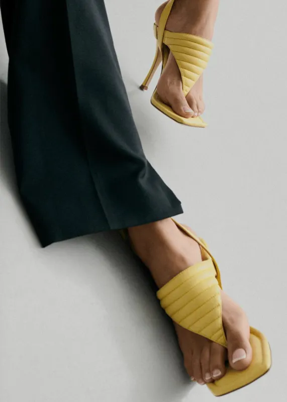 Gia Borghini Gia 8 Thong Sandals - Butter Yellow sold by Frankie Shop