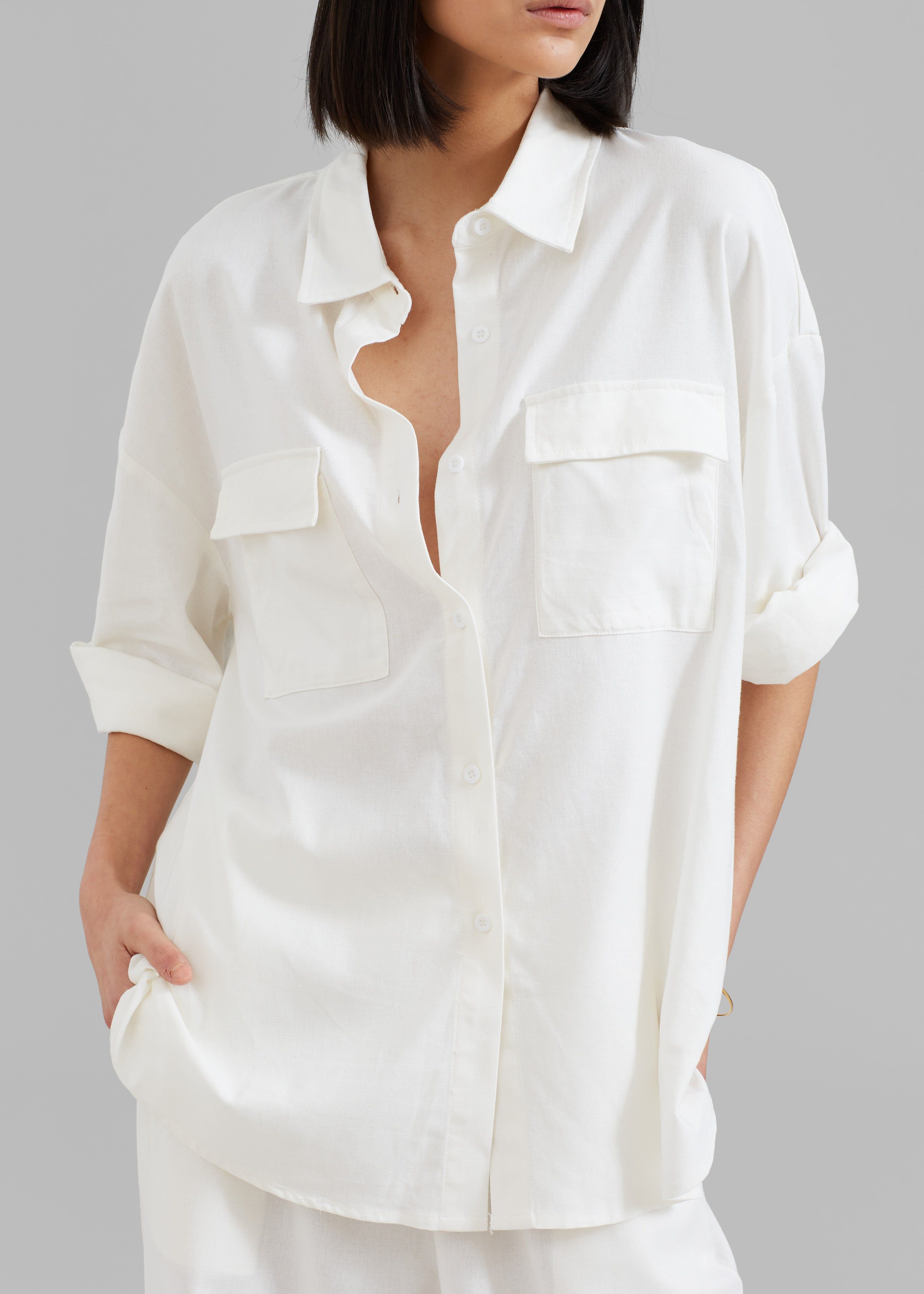 Solaqua The Pocket Shirt - Ivory sold by Frankie Shop product image thumbnail 4