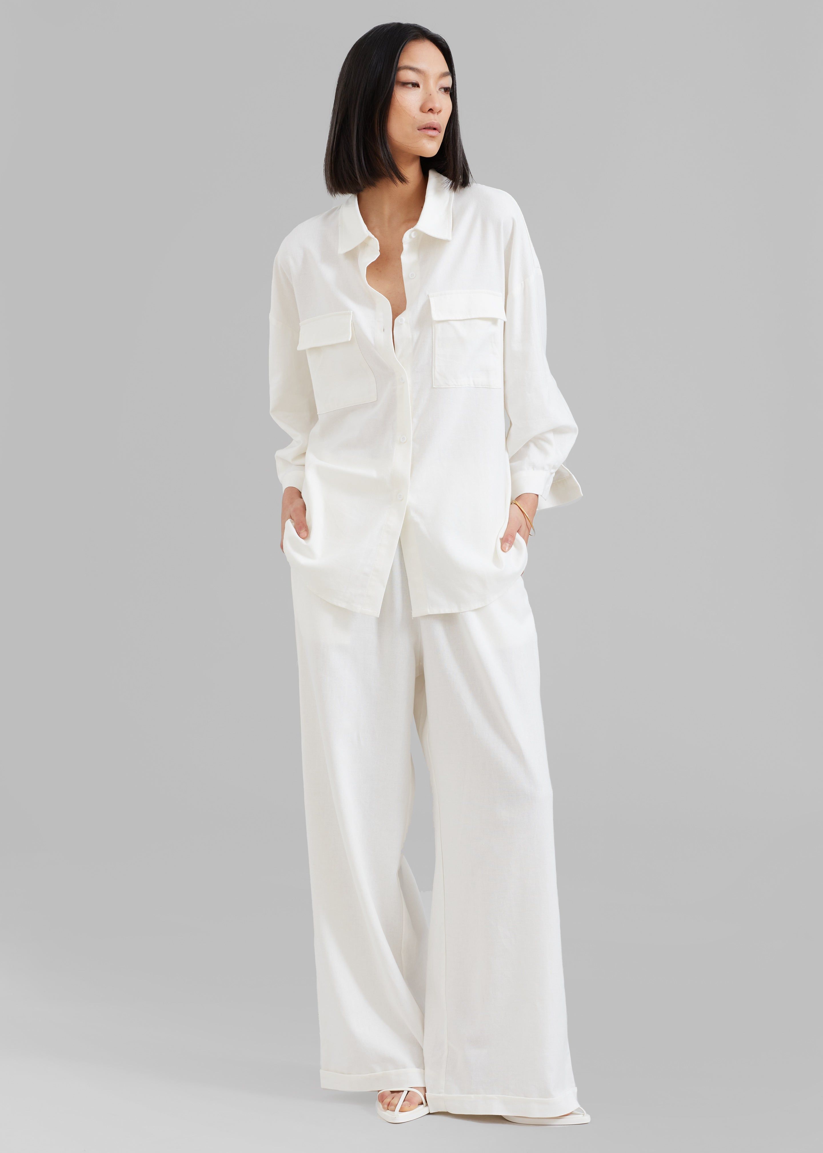 Solaqua The Pocket Shirt - Ivory sold by Frankie Shop product image thumbnail 6