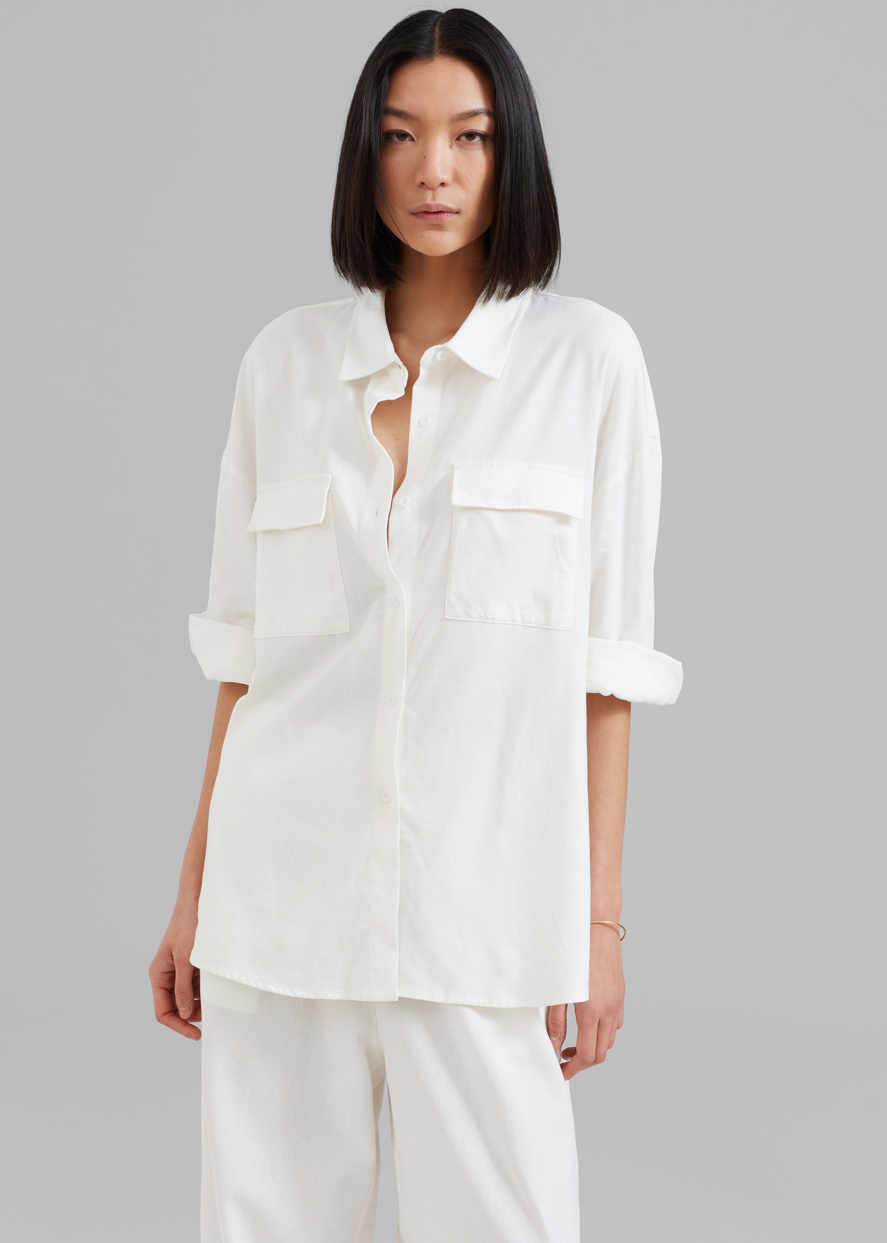 Solaqua The Pocket Shirt - Ivory sold by Frankie Shop product image thumbnail 5