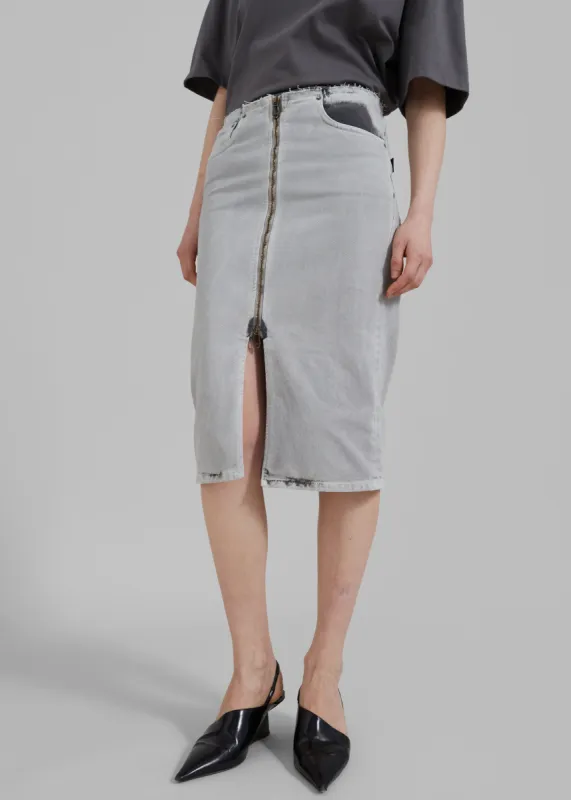 Haikure Tiger Skirt - Shifting Grey made by Haikure