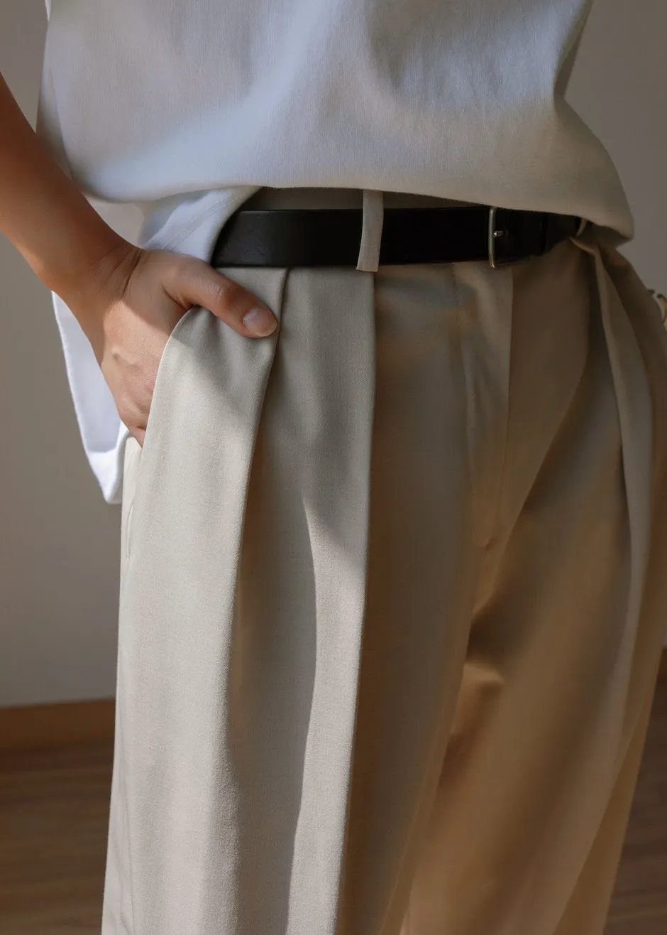 Tansy Pleated Trousers - Beige sold by Frankie Shop product image thumbnail 4