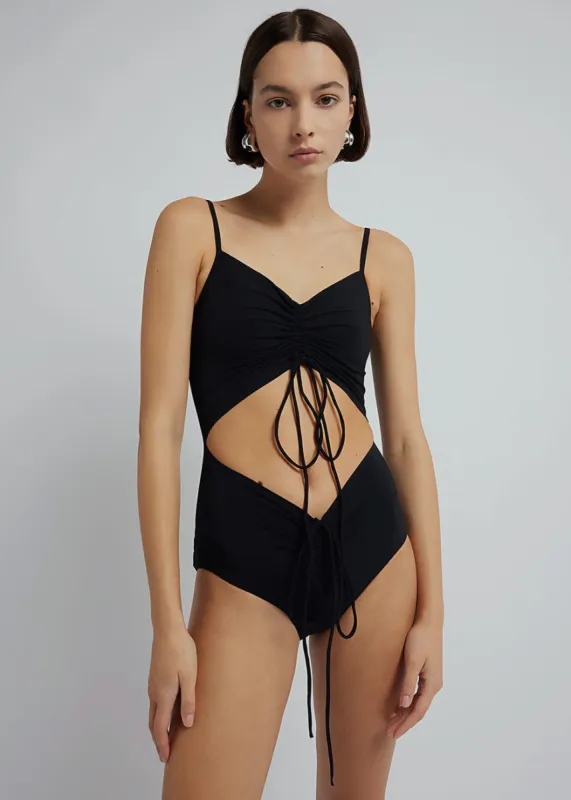 Christopher Esber Ruched Disconnect Swimsuit - Black sold by Frankie Shop