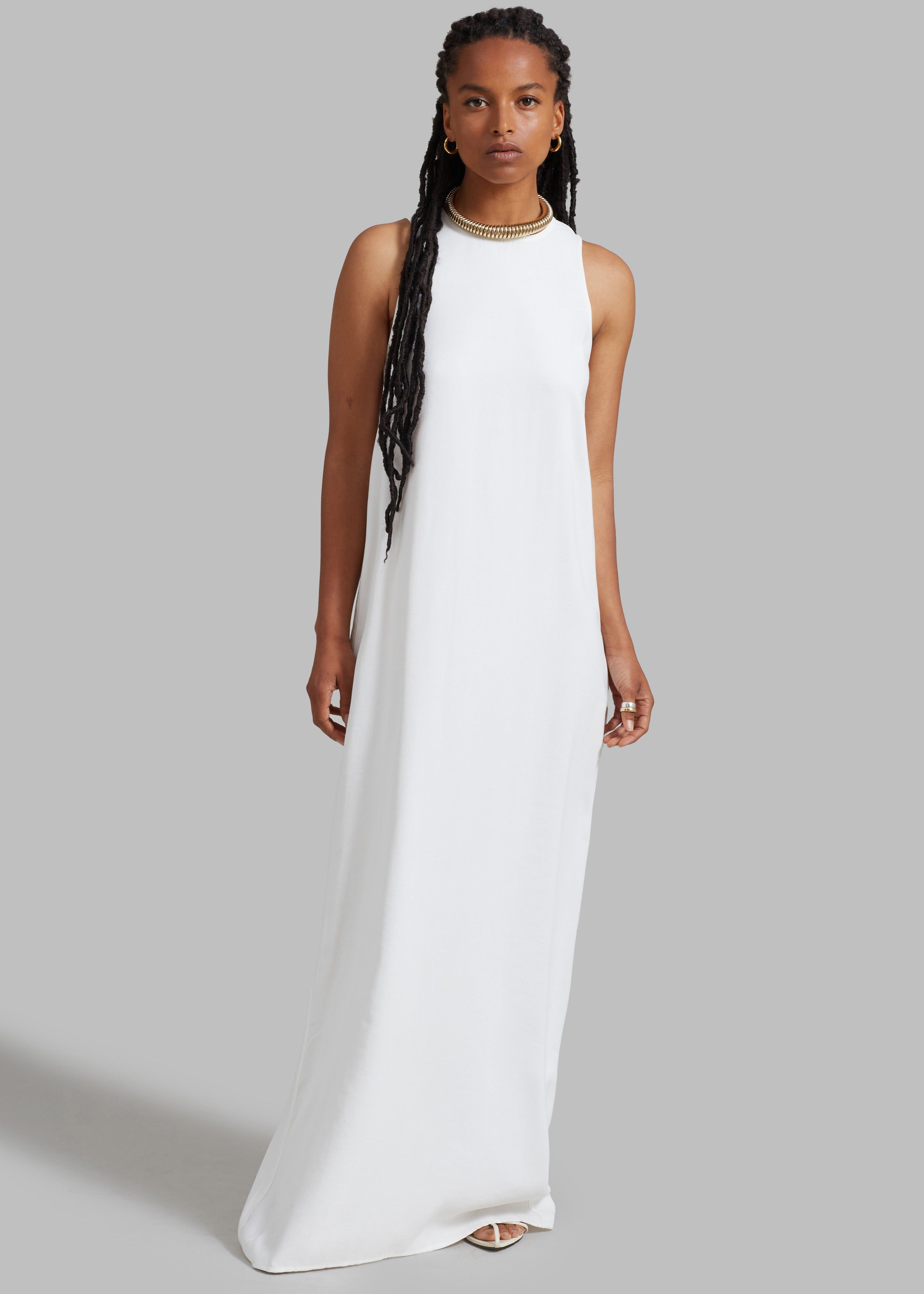 Phoebe Sleeveless Maxi Dress - White sold by Frankie Shop