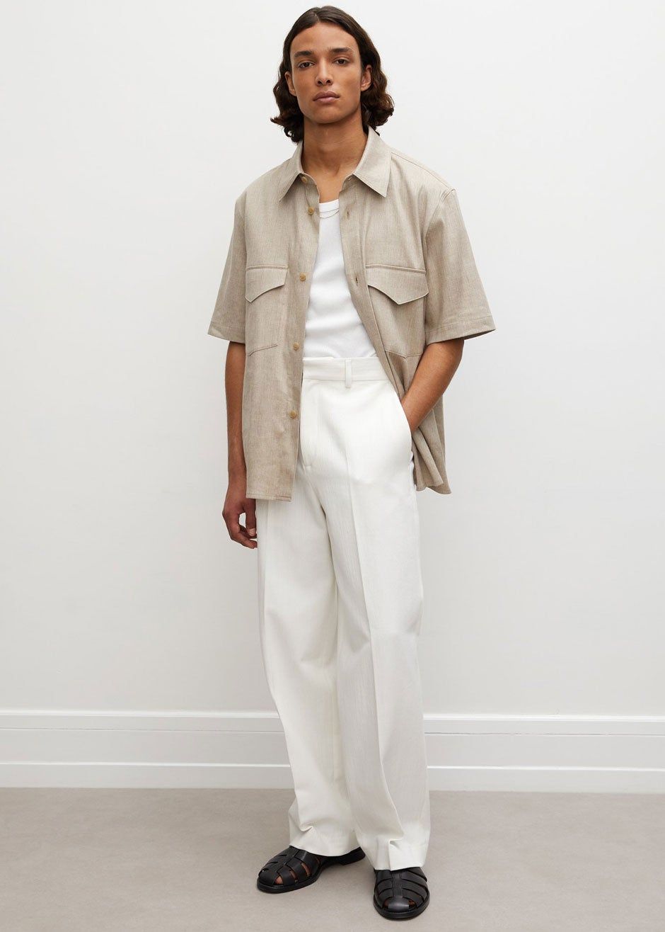 Róhe Eli Unisex Shirt - Beige sold by Frankie Shop product image thumbnail 4