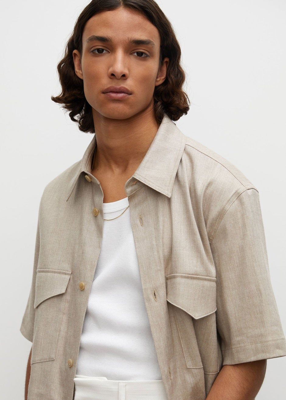 Róhe Eli Unisex Shirt - Beige sold by Frankie Shop product image thumbnail 5