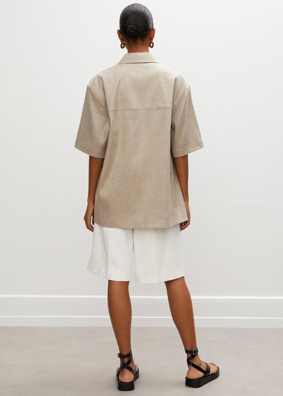 Róhe Eli Unisex Shirt - Beige sold by Frankie Shop product image thumbnail 8