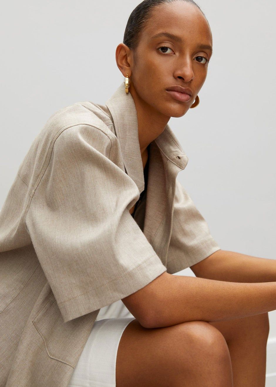 Róhe Eli Unisex Shirt - Beige sold by Frankie Shop product image thumbnail 3