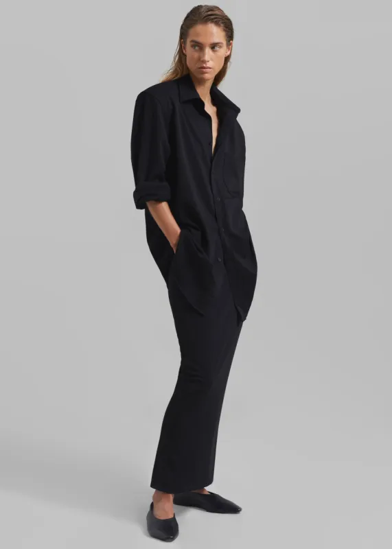 Hollis Padded Shoulder Shirt - Black sold by Frankie Shop