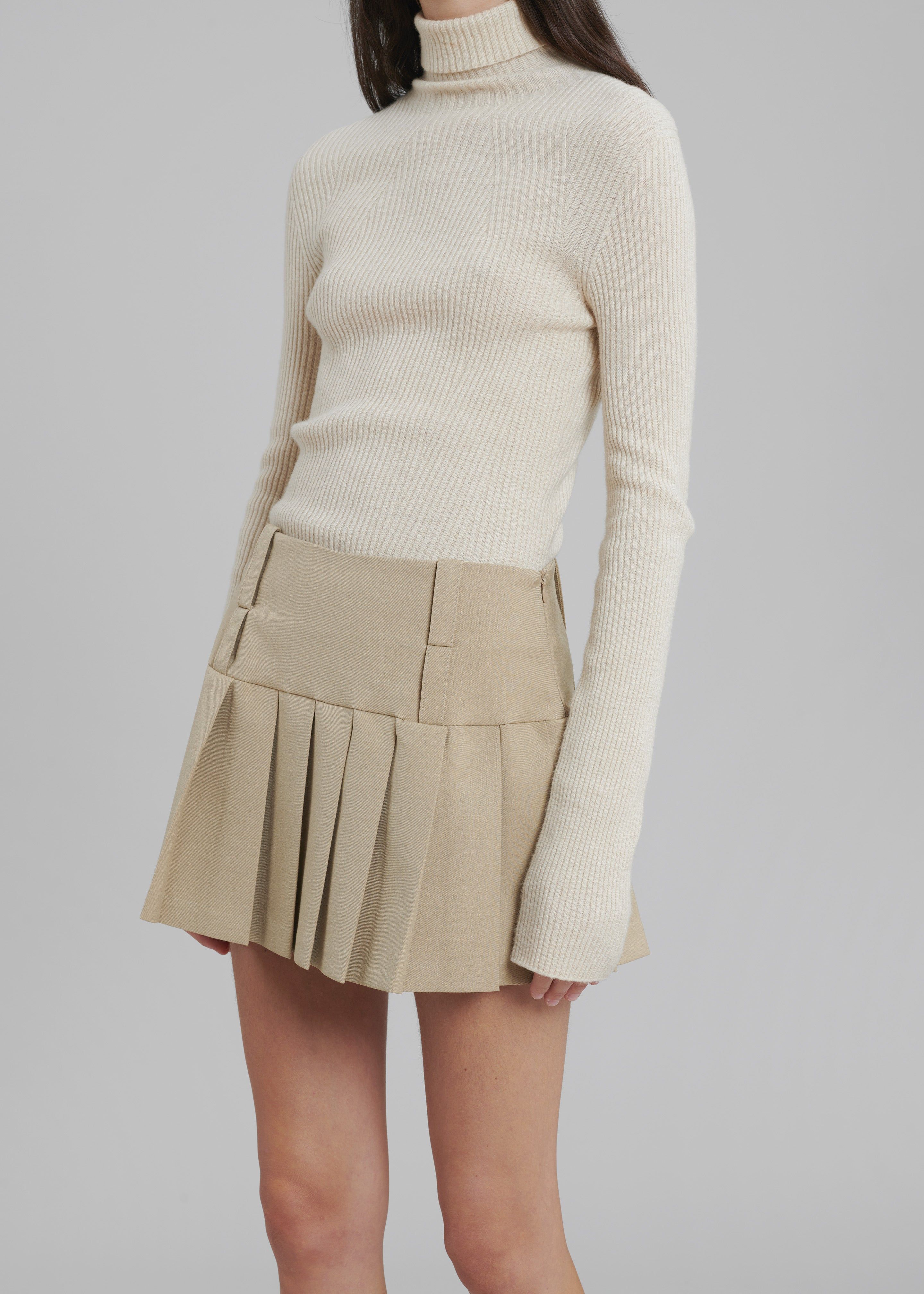 Nicole Pleated Mini Skirt - Camel sold by Frankie Shop product image thumbnail 5
