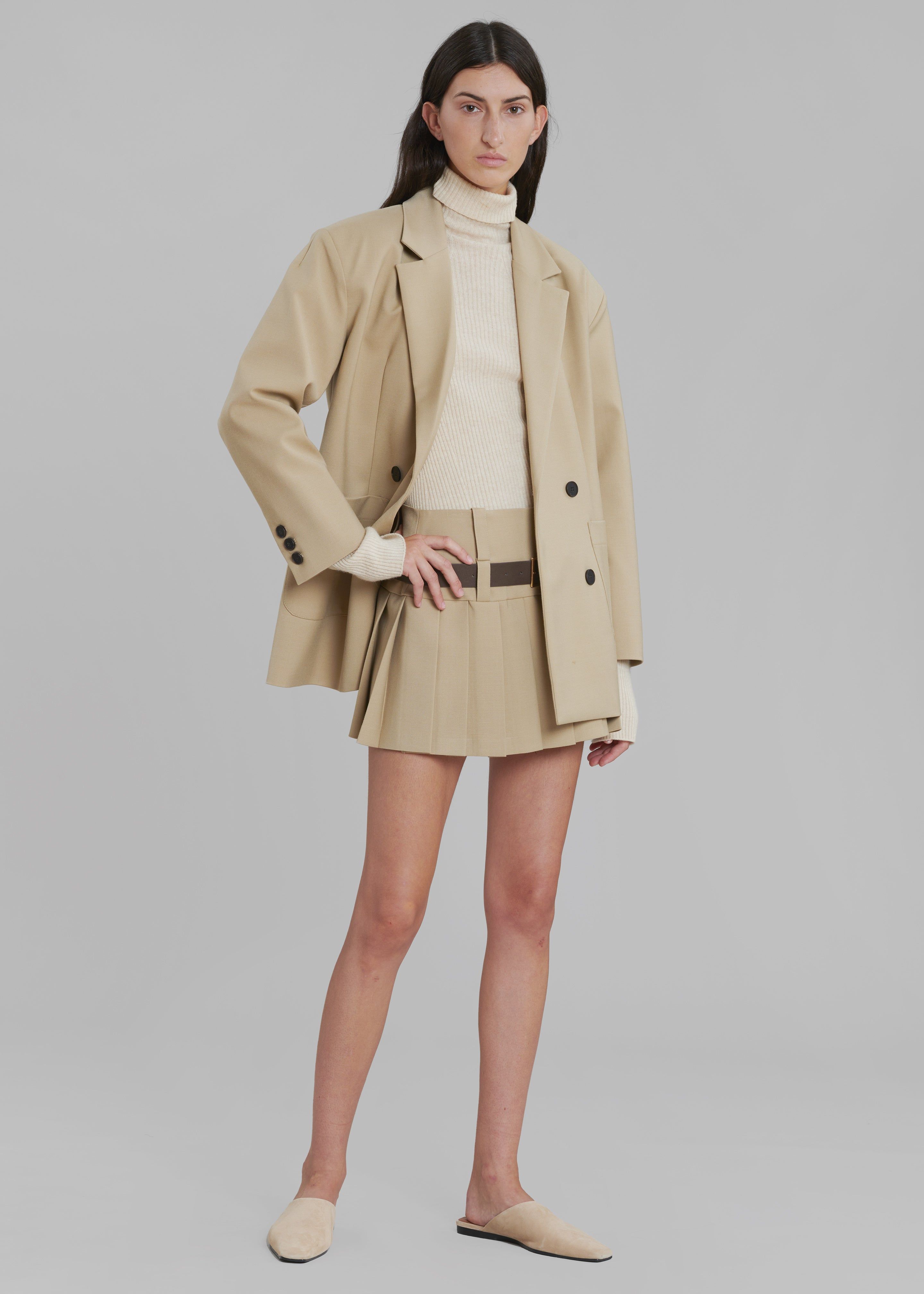 Nicole Pleated Mini Skirt - Camel sold by Frankie Shop product image thumbnail 8