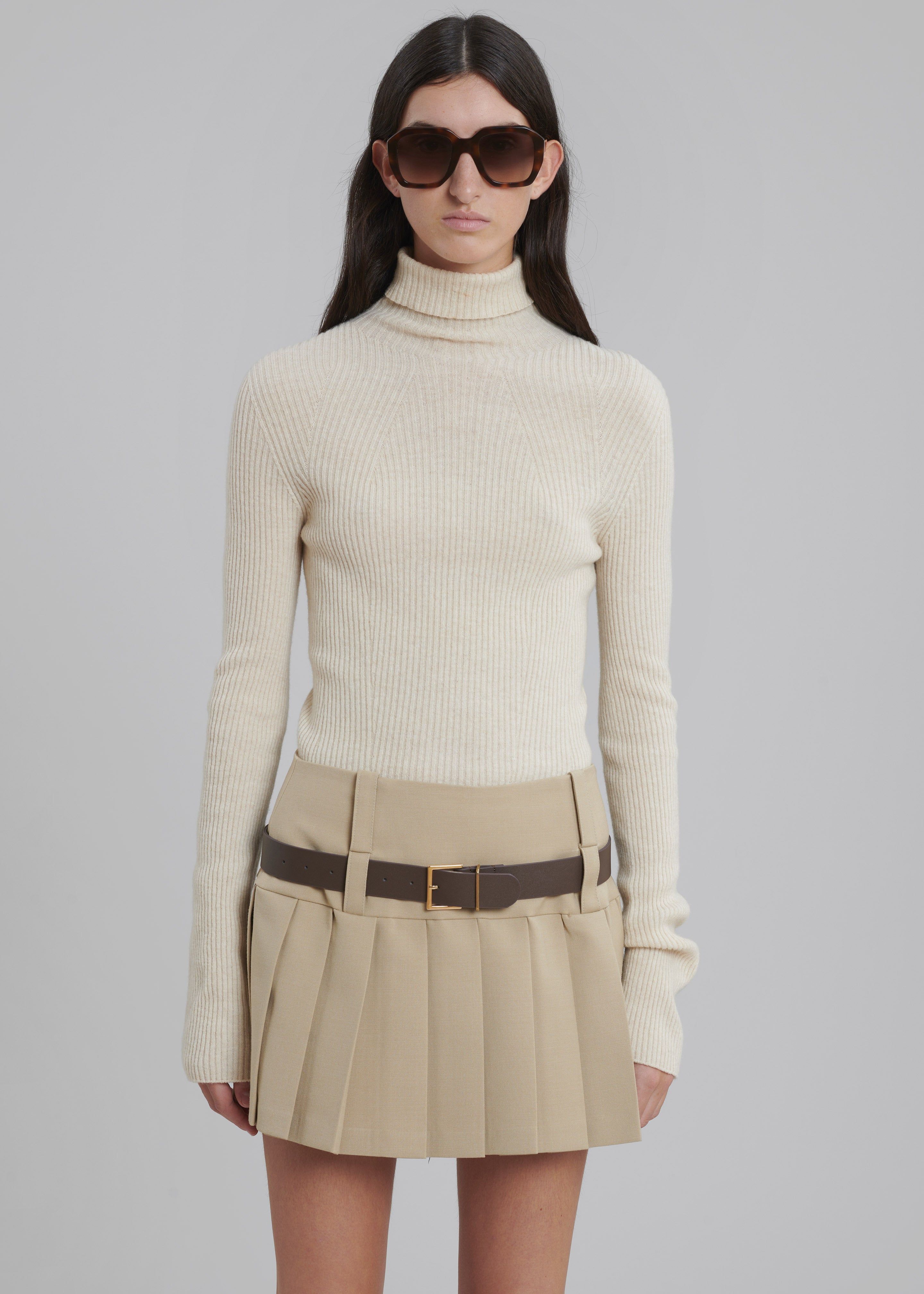 Nicole Pleated Mini Skirt - Camel sold by Frankie Shop product image thumbnail 4