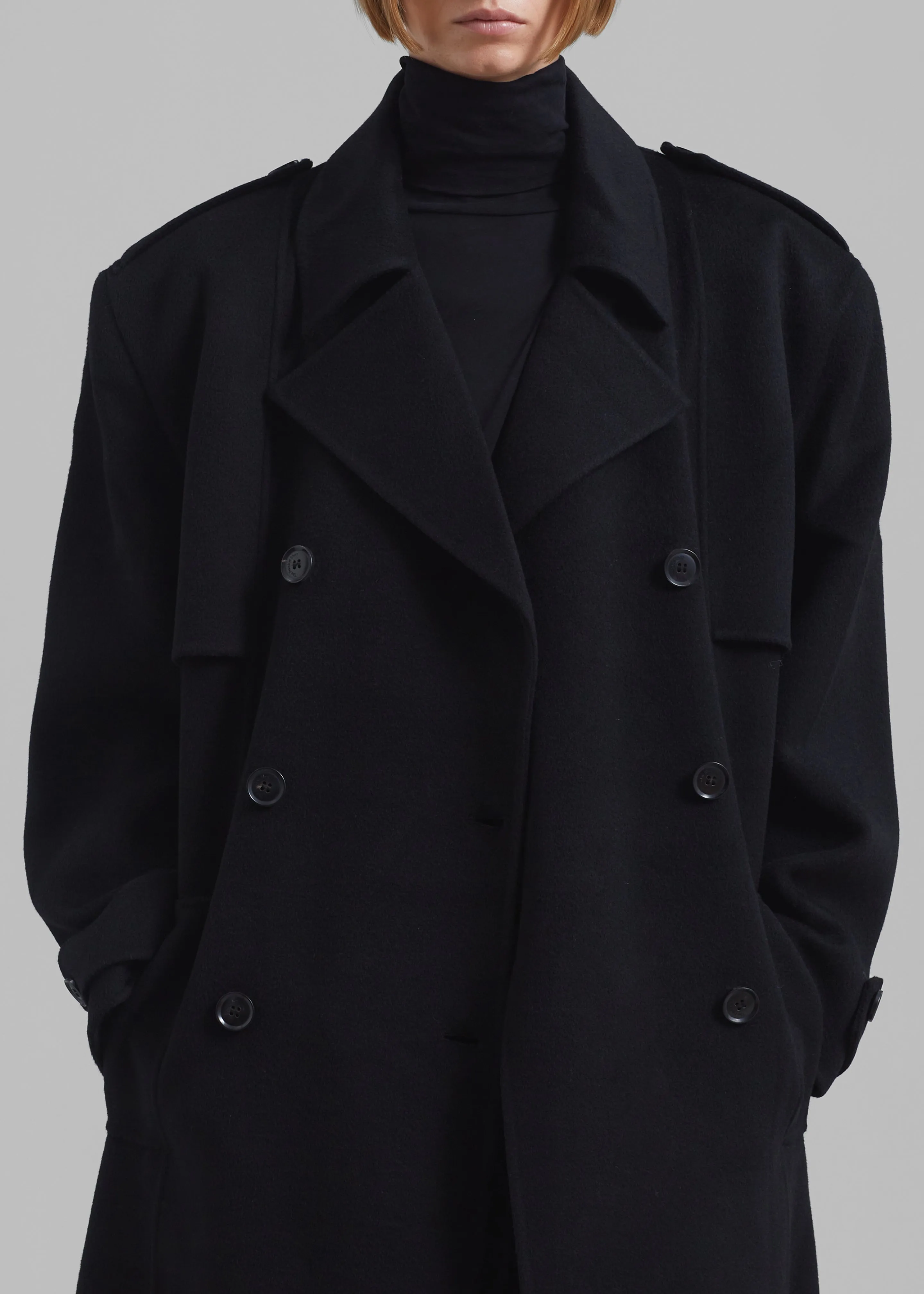 Nikola Padded Trench Coat - Black sold by Frankie Shop product image thumbnail 5