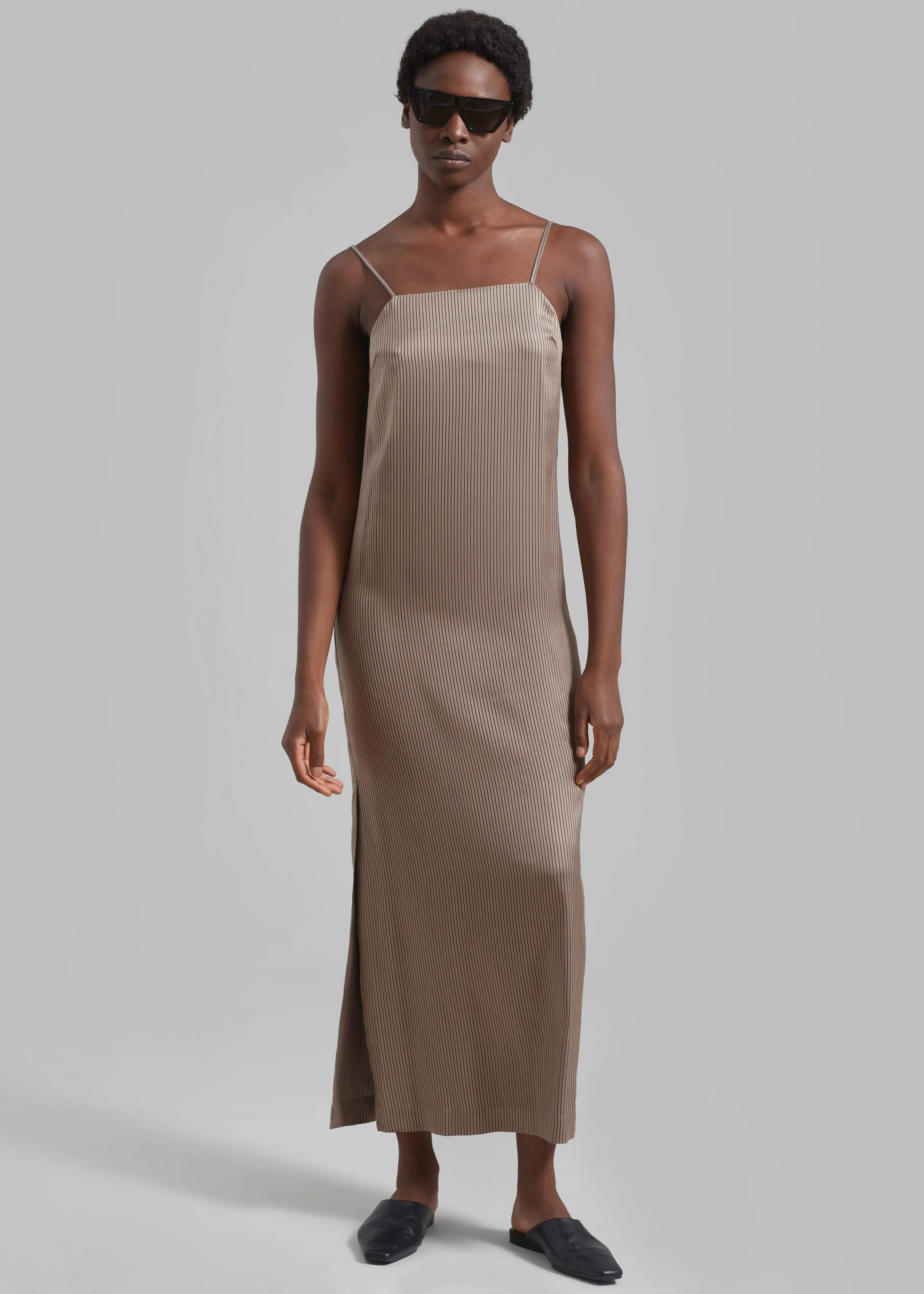 Loulou Studio Arja Long Dress - Brown/Black sold by Frankie Shop product image thumbnail 5