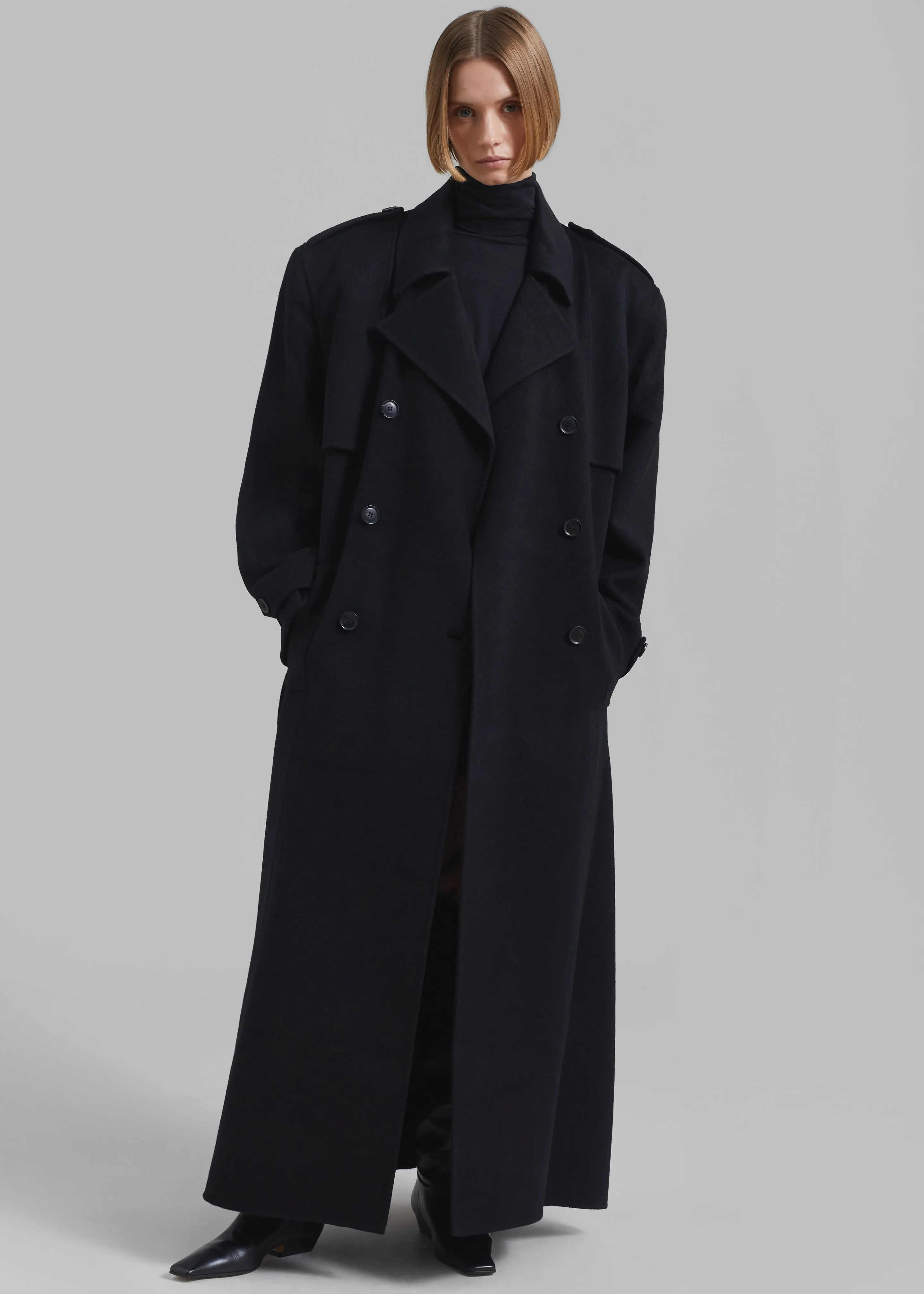 Nikola Padded Trench Coat - Black sold by Frankie Shop product image thumbnail 4