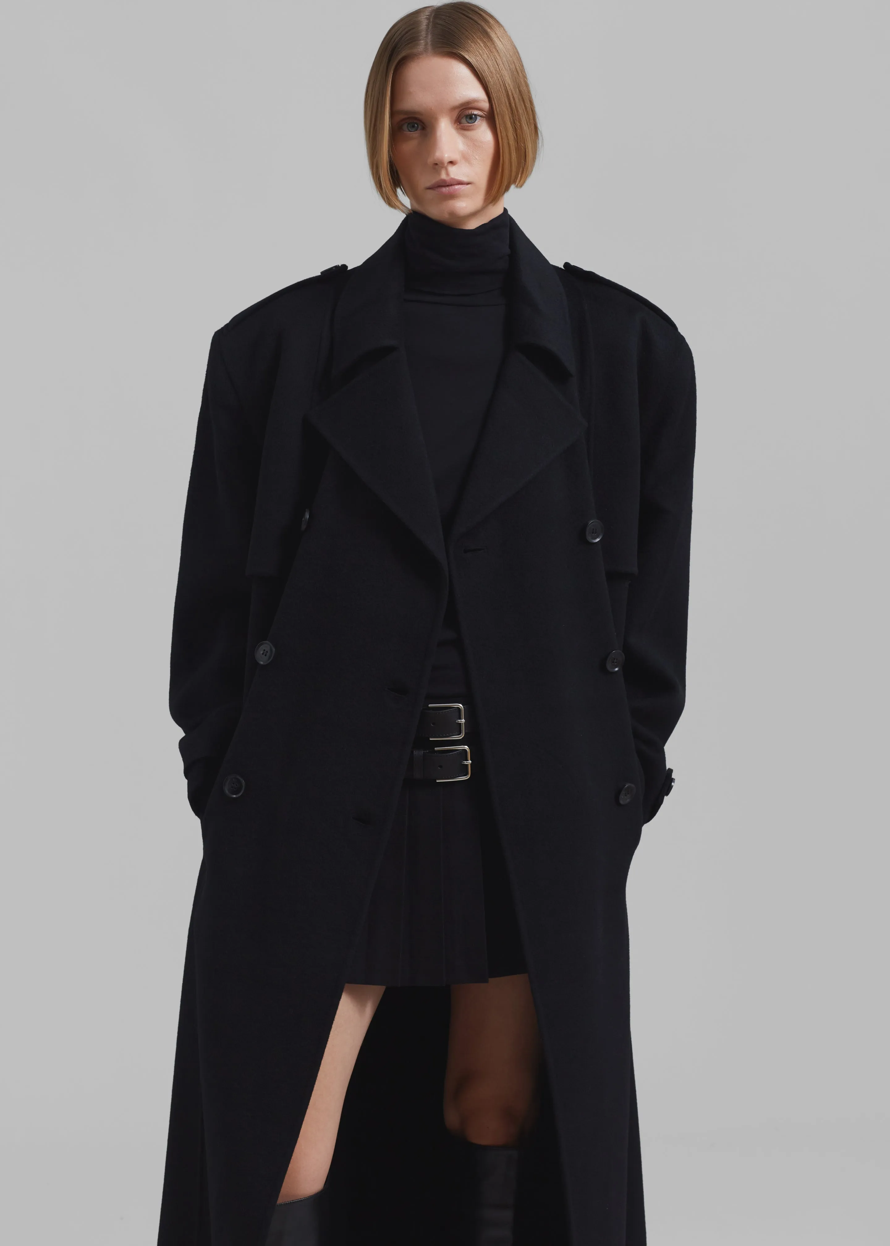 Nikola Padded Trench Coat - Black sold by Frankie Shop product image thumbnail 3