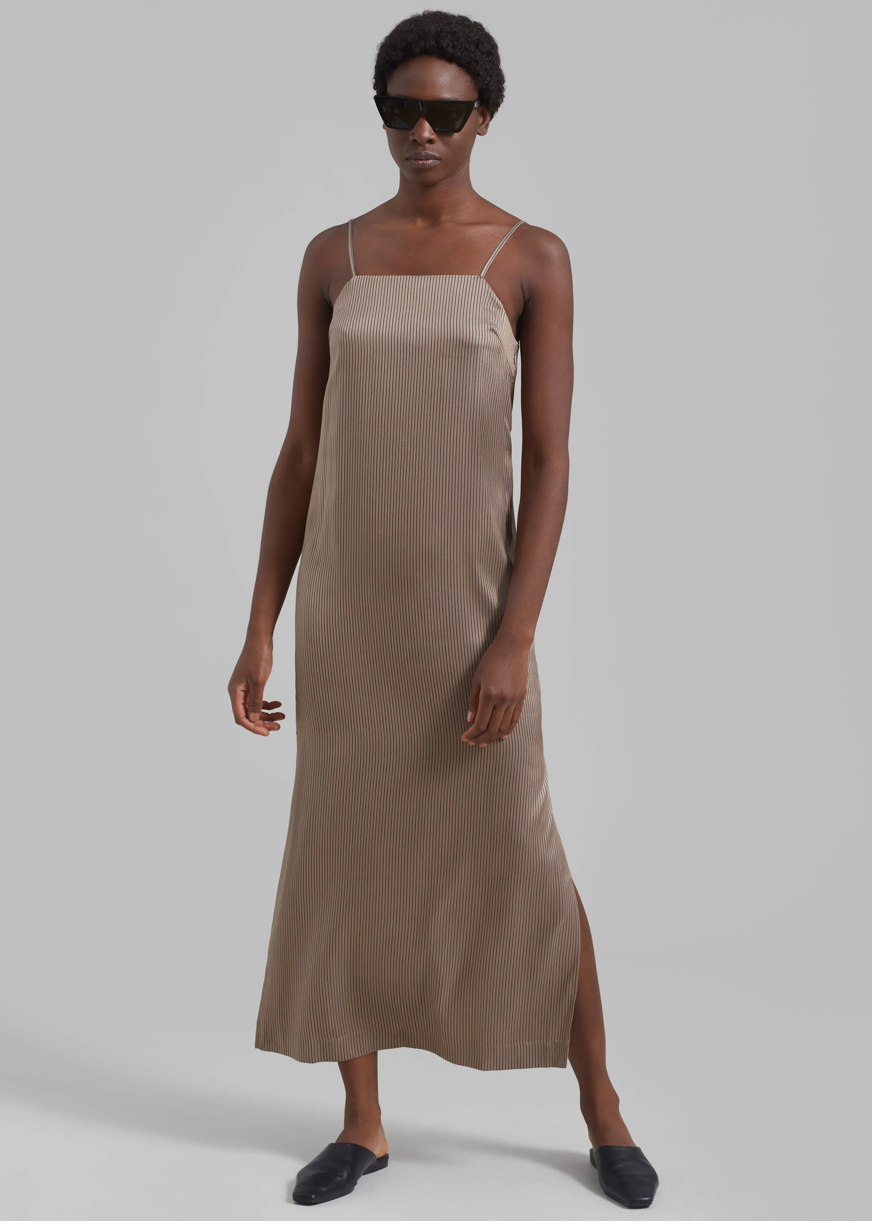 Loulou Studio Arja Long Dress - Brown/Black sold by Frankie Shop product image thumbnail 3