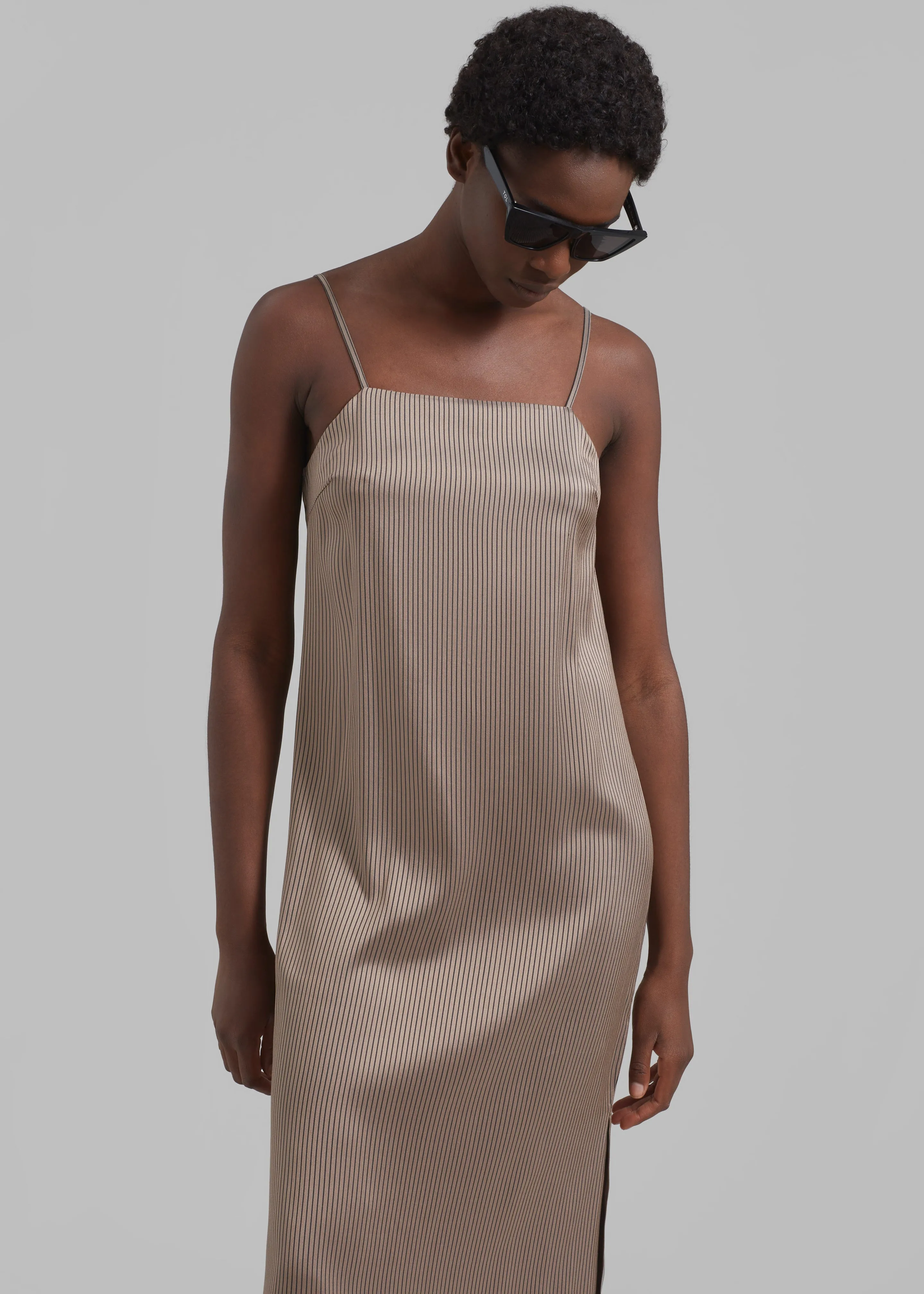 Loulou Studio Arja Long Dress - Brown/Black sold by Frankie Shop product image thumbnail 2