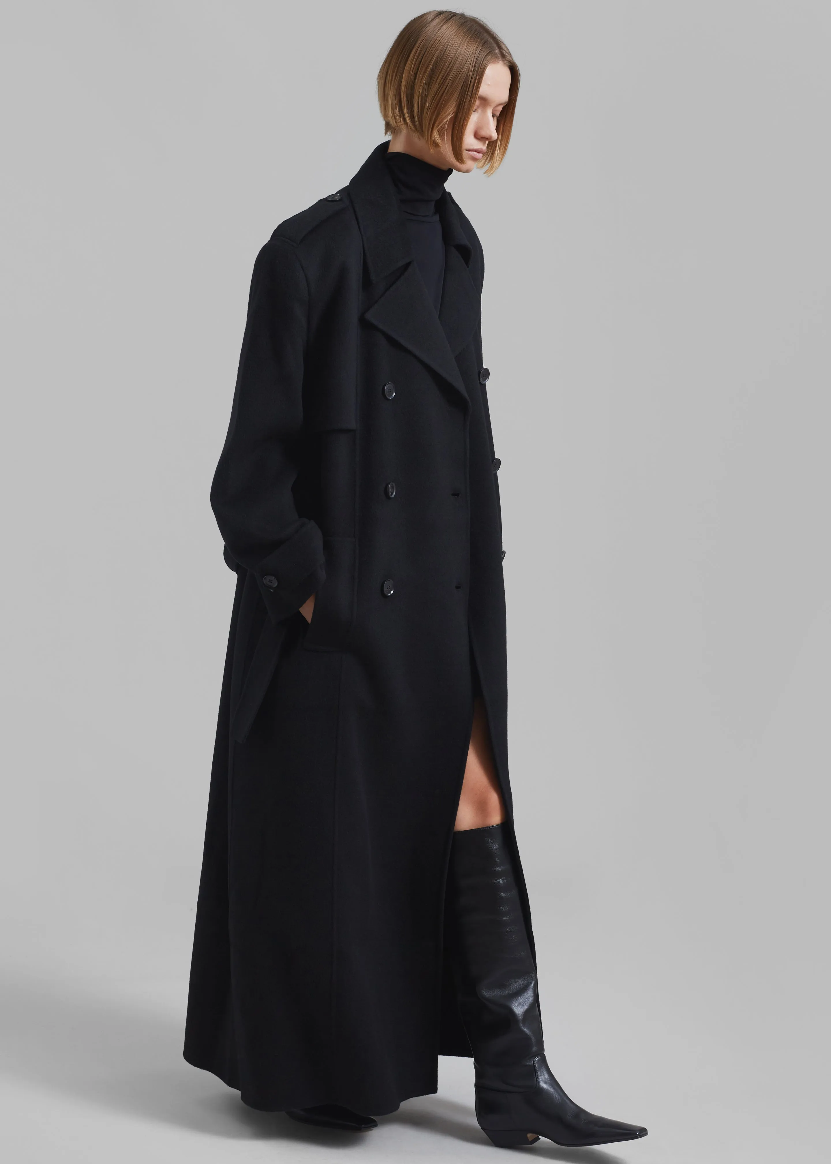 Nikola Padded Trench Coat - Black sold by Frankie Shop product image thumbnail 2