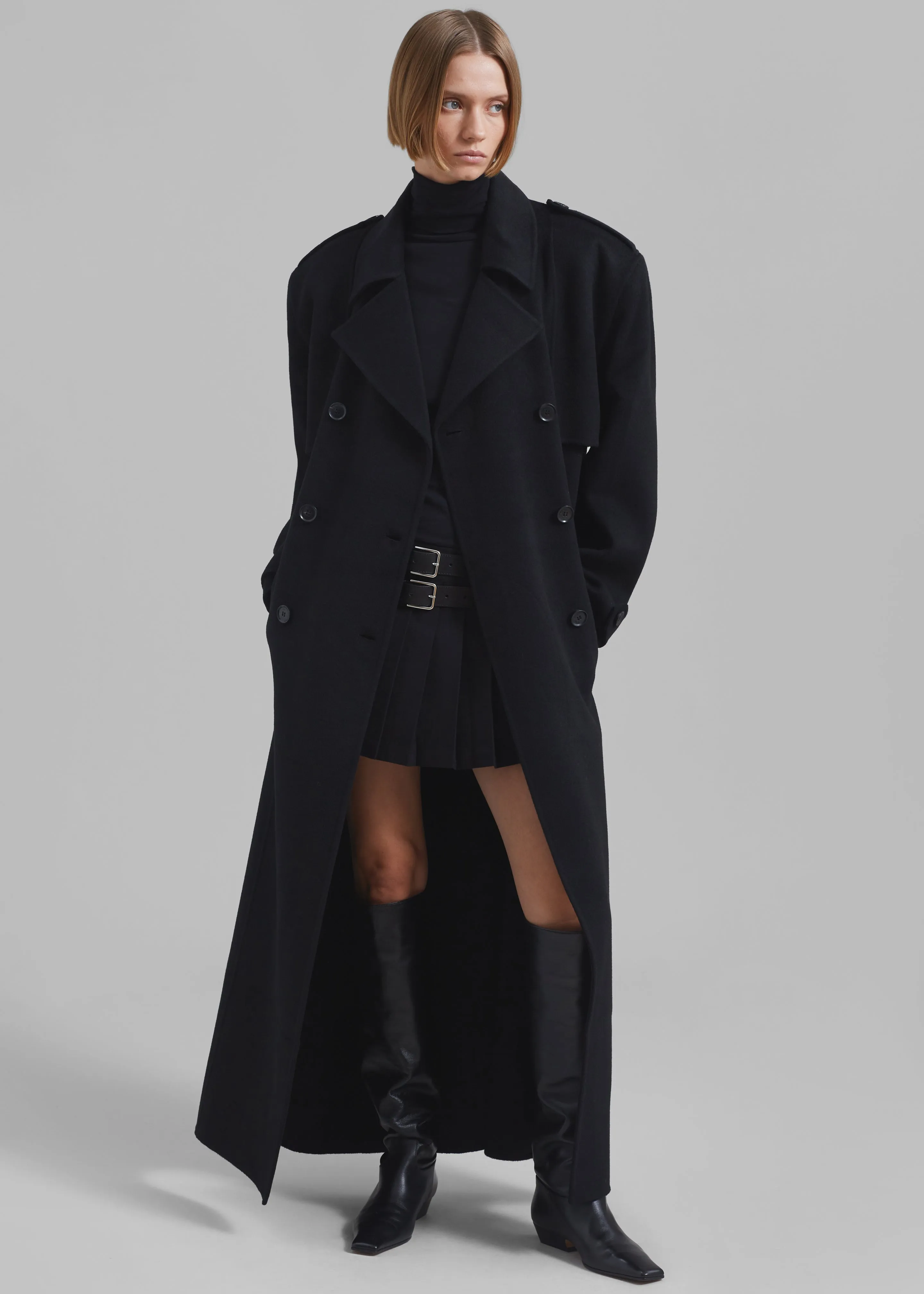 Nikola Padded Trench Coat - Black sold by Frankie Shop